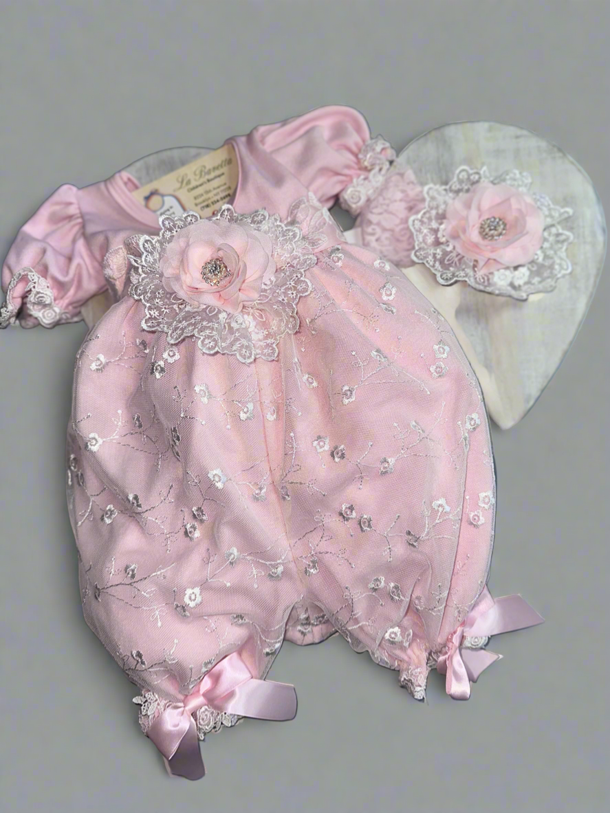 Katie Rose Pam Romper in Pink