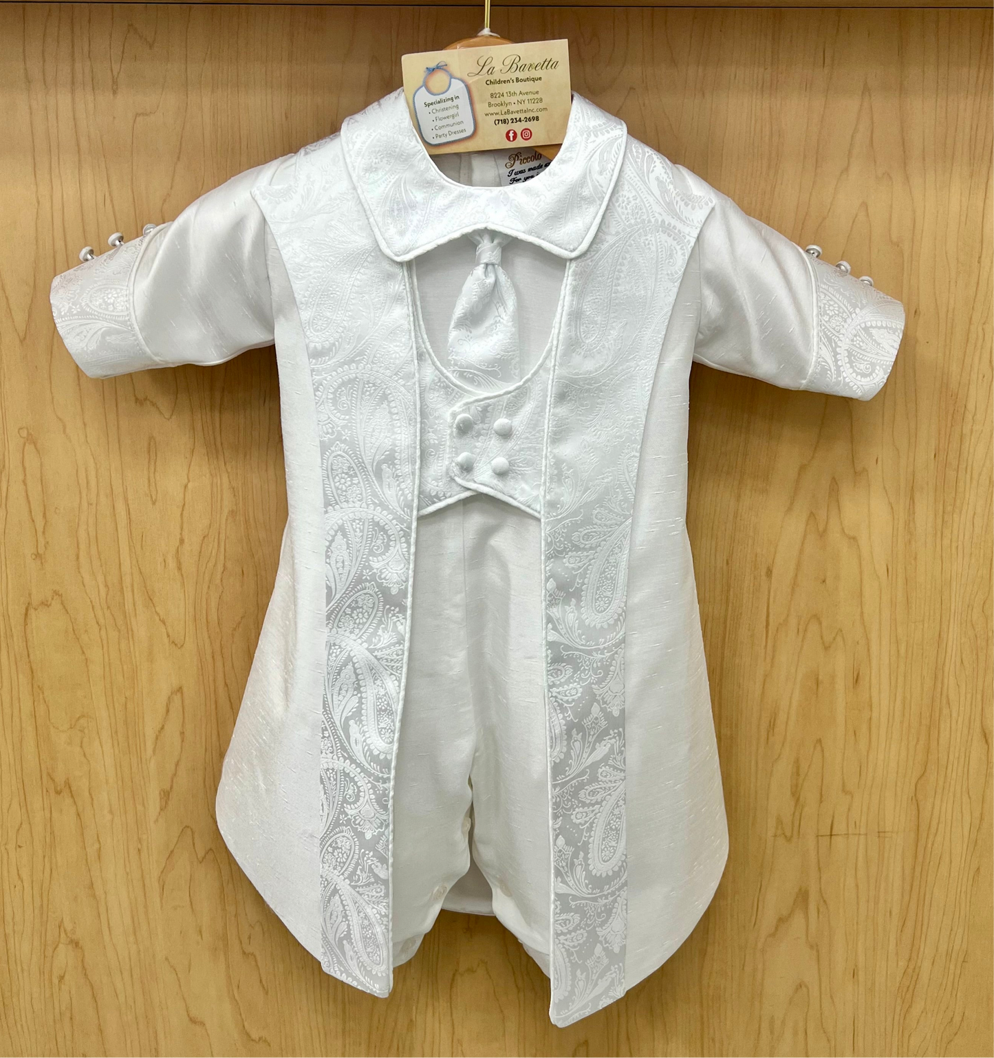 Piccolo Bacio Lucas Baptism suit