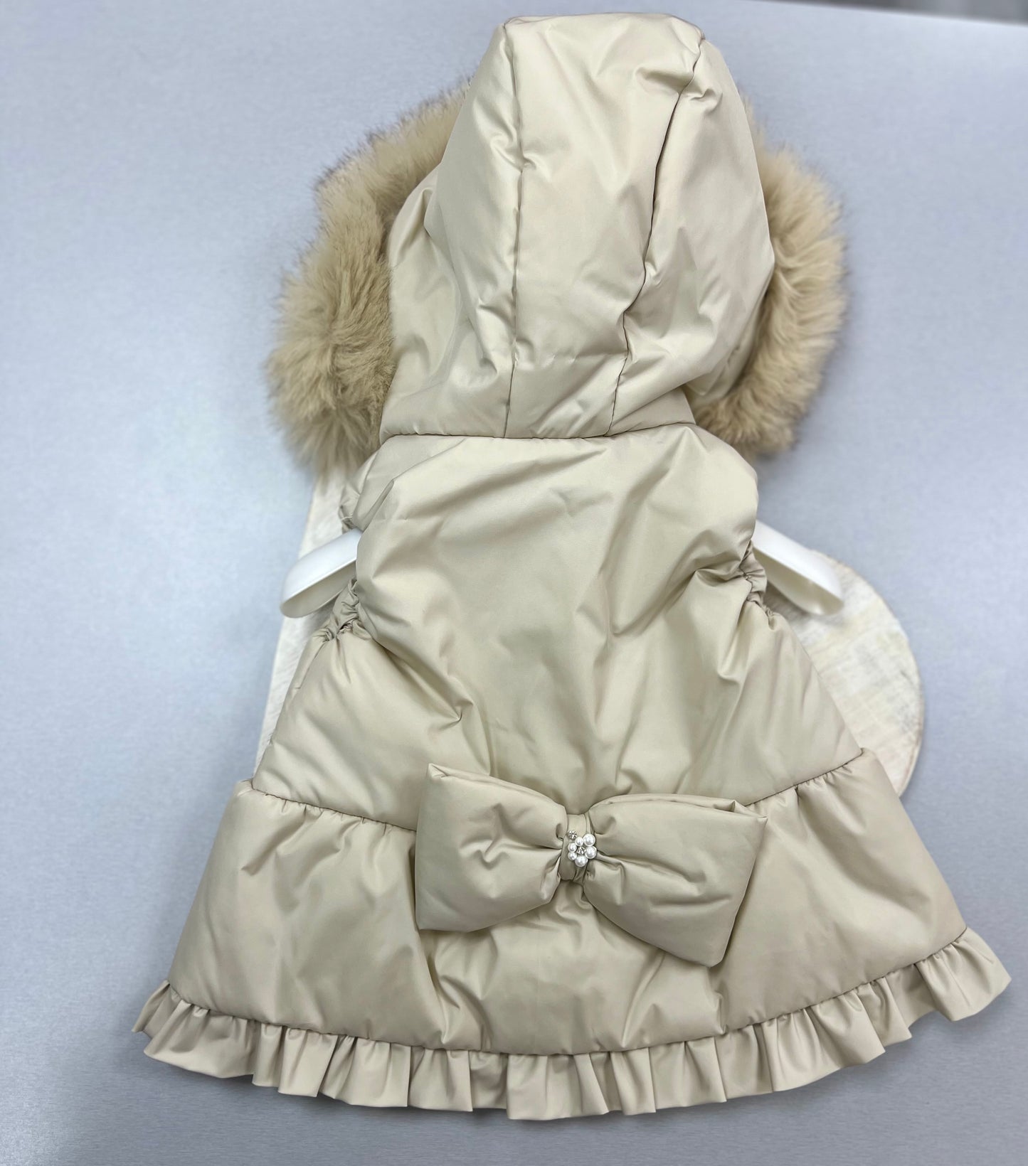 Bimbalo Italian puffer Vest with Fur 7483