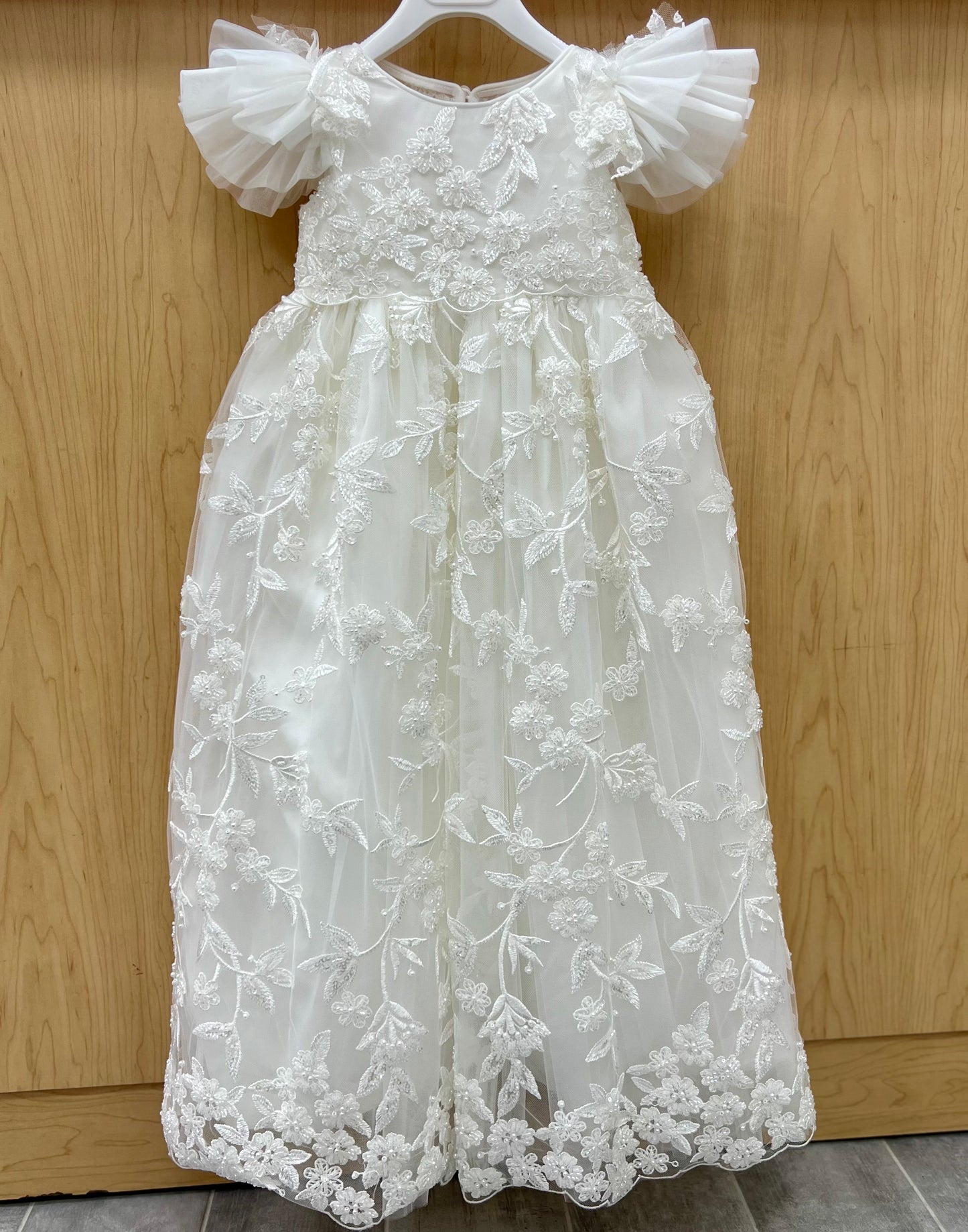 Dolce Bambini Girl's Baptism gown made in Europe, Baby boutique in Brooklyn