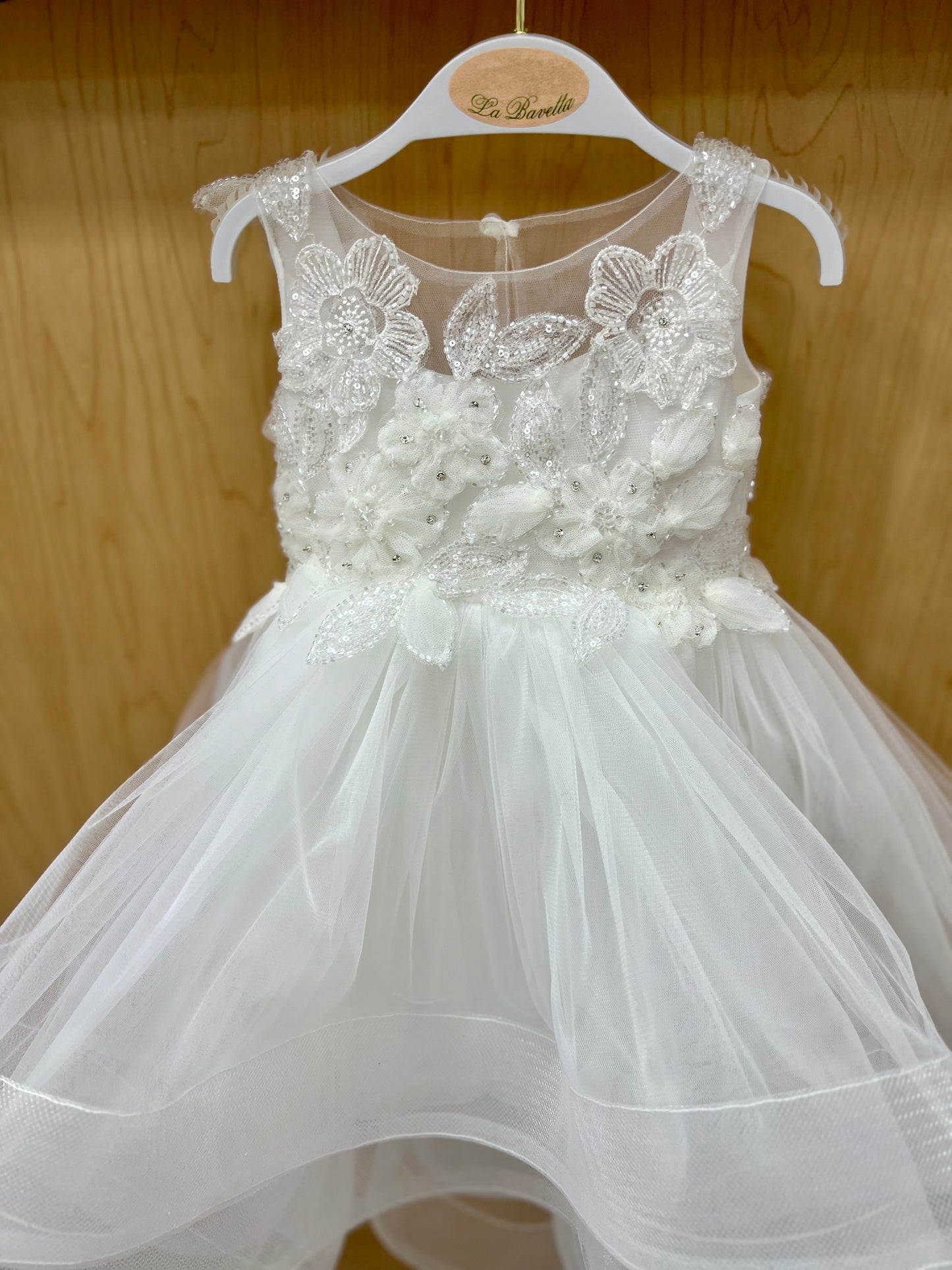 Beautiful Dolce Bambini High Low Christening flower Girl Dress