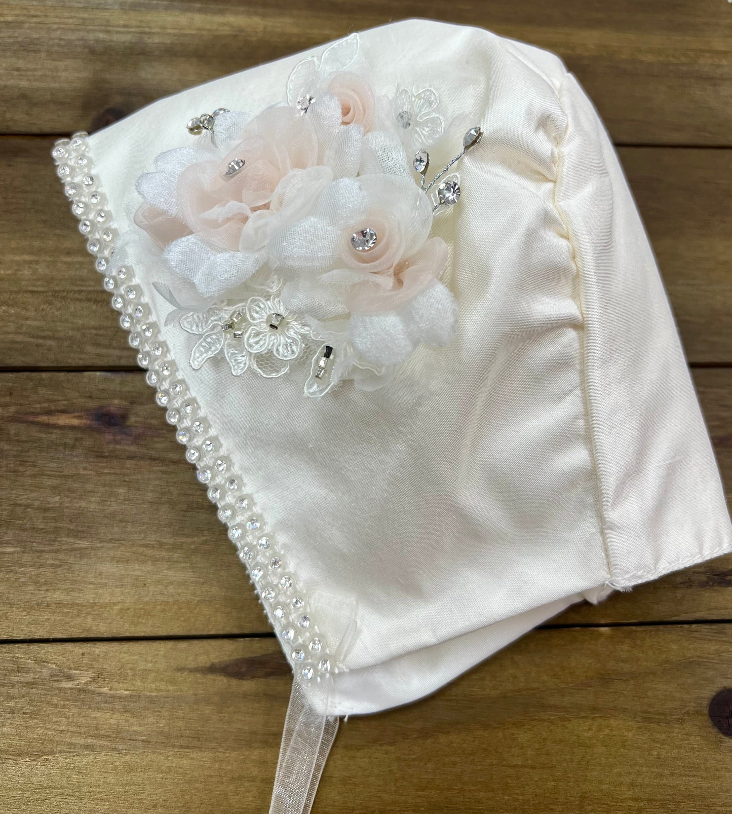 Aurora christening dress Dress with blush flowers