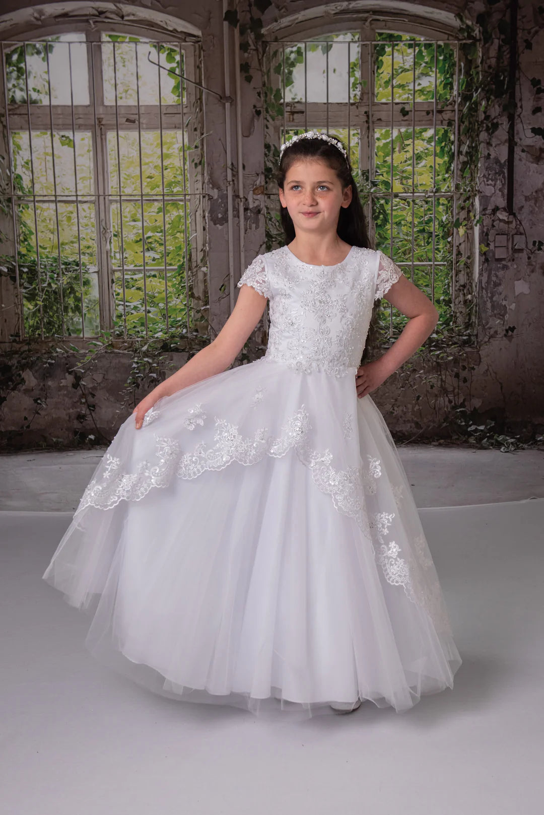 First Communion Dress Sweetie Pie sparkle belt