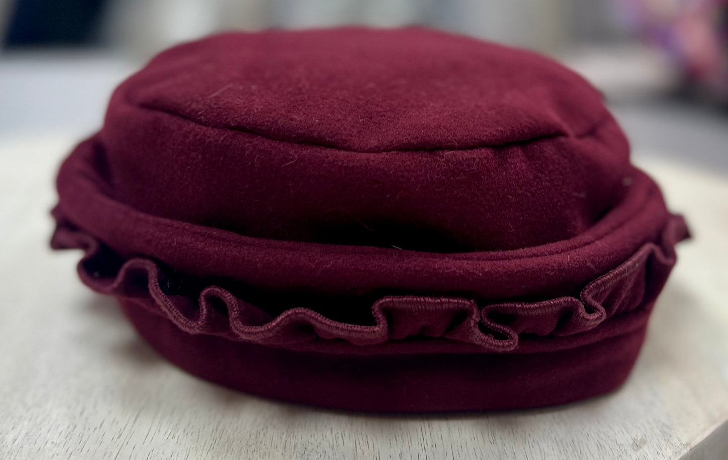 Burgundy wool coat
