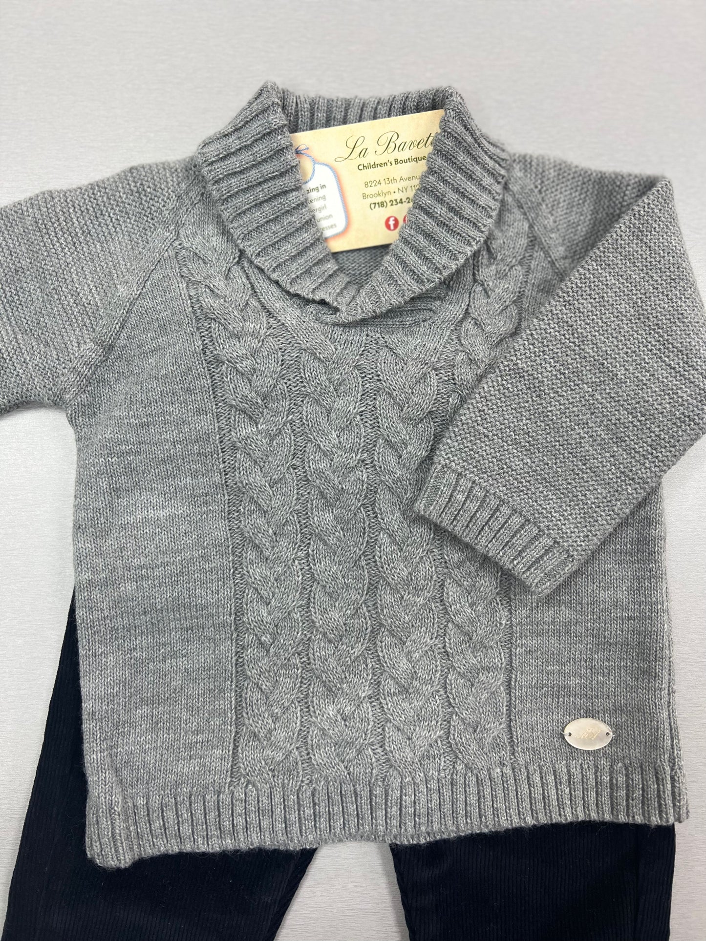044-11145 grey sweater Boys pants set