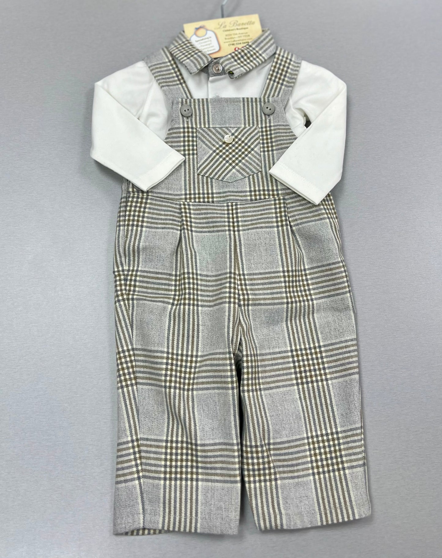 boys plaid romper 012505310