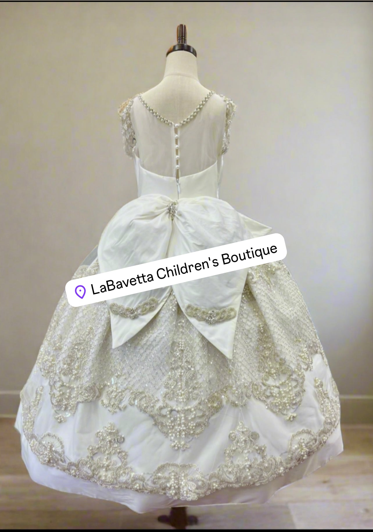 Regina custom couture Regal communion Dress