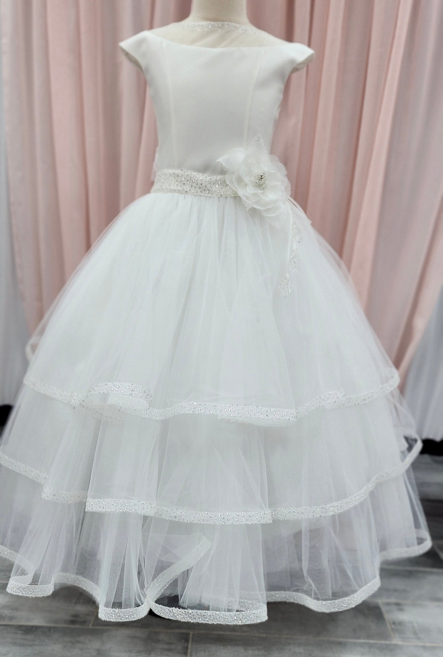 Michelina Bimbi Communion Dress with satin bodice