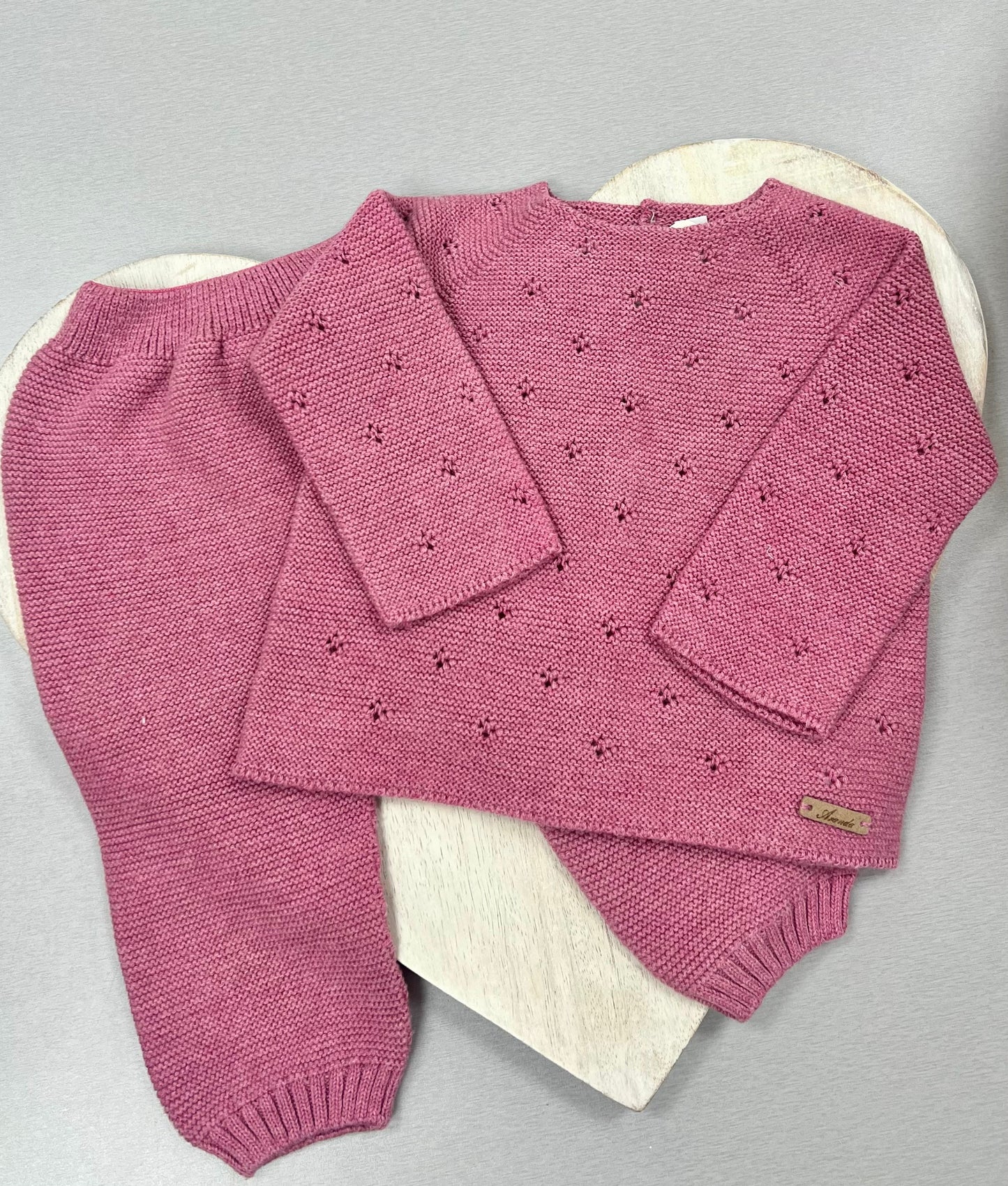 Pink Knit Two-Piece Set