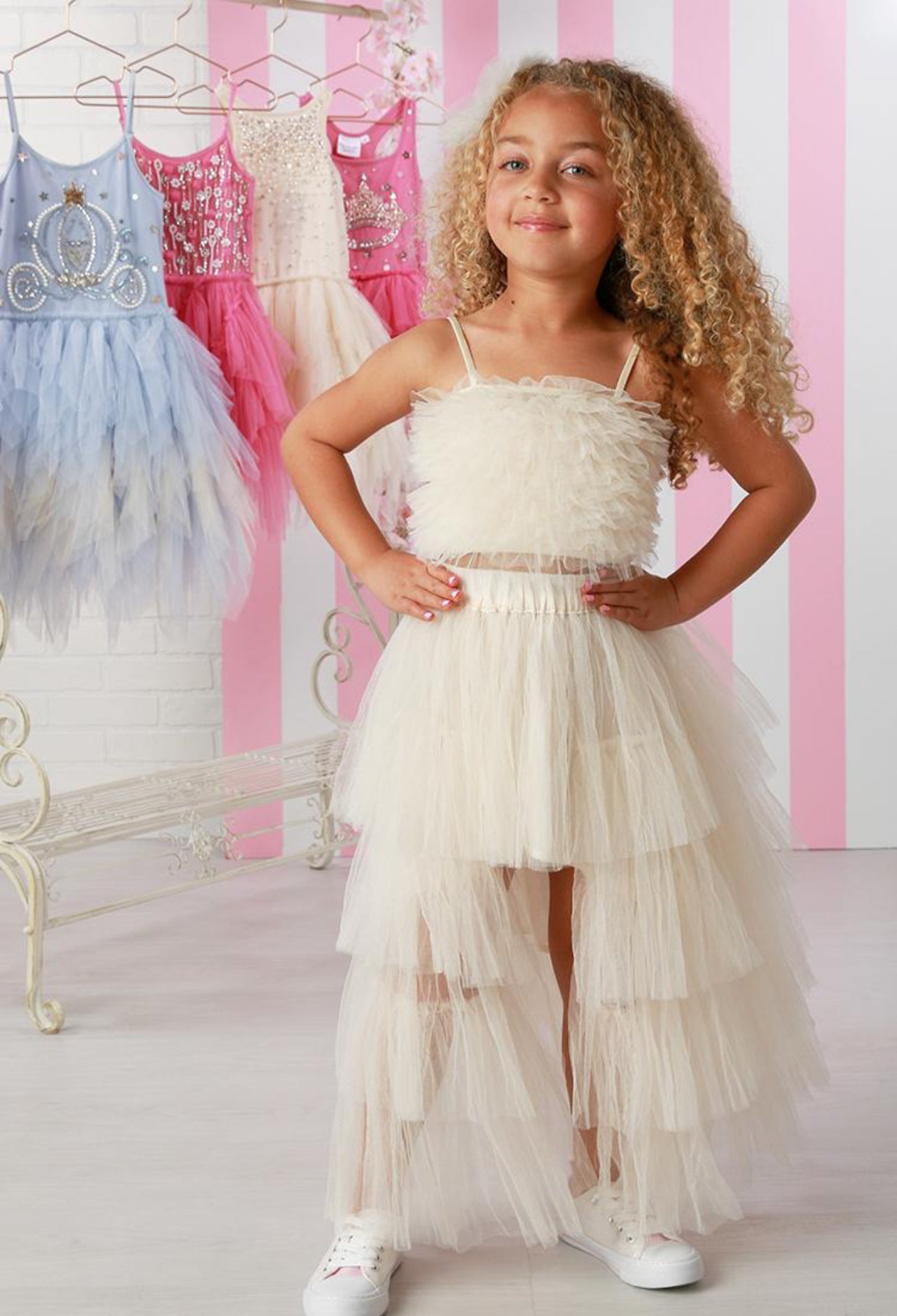 Ivory Piaf skirt set by ooh la la couture