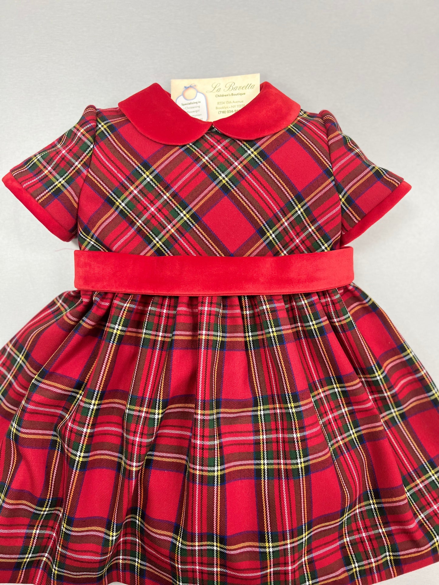 Vestina Red Squared Baby Dress | Holiday season | La Bavetta | NYC