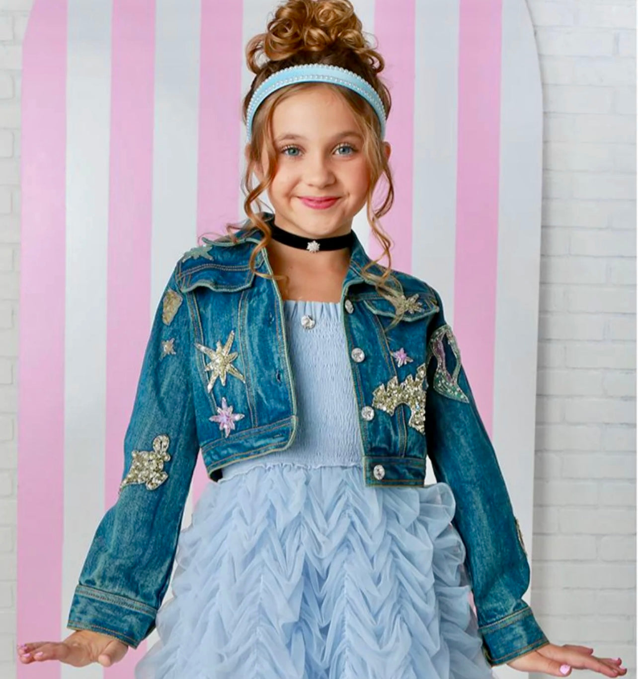 Princess Denim jacket by ooh la la couture