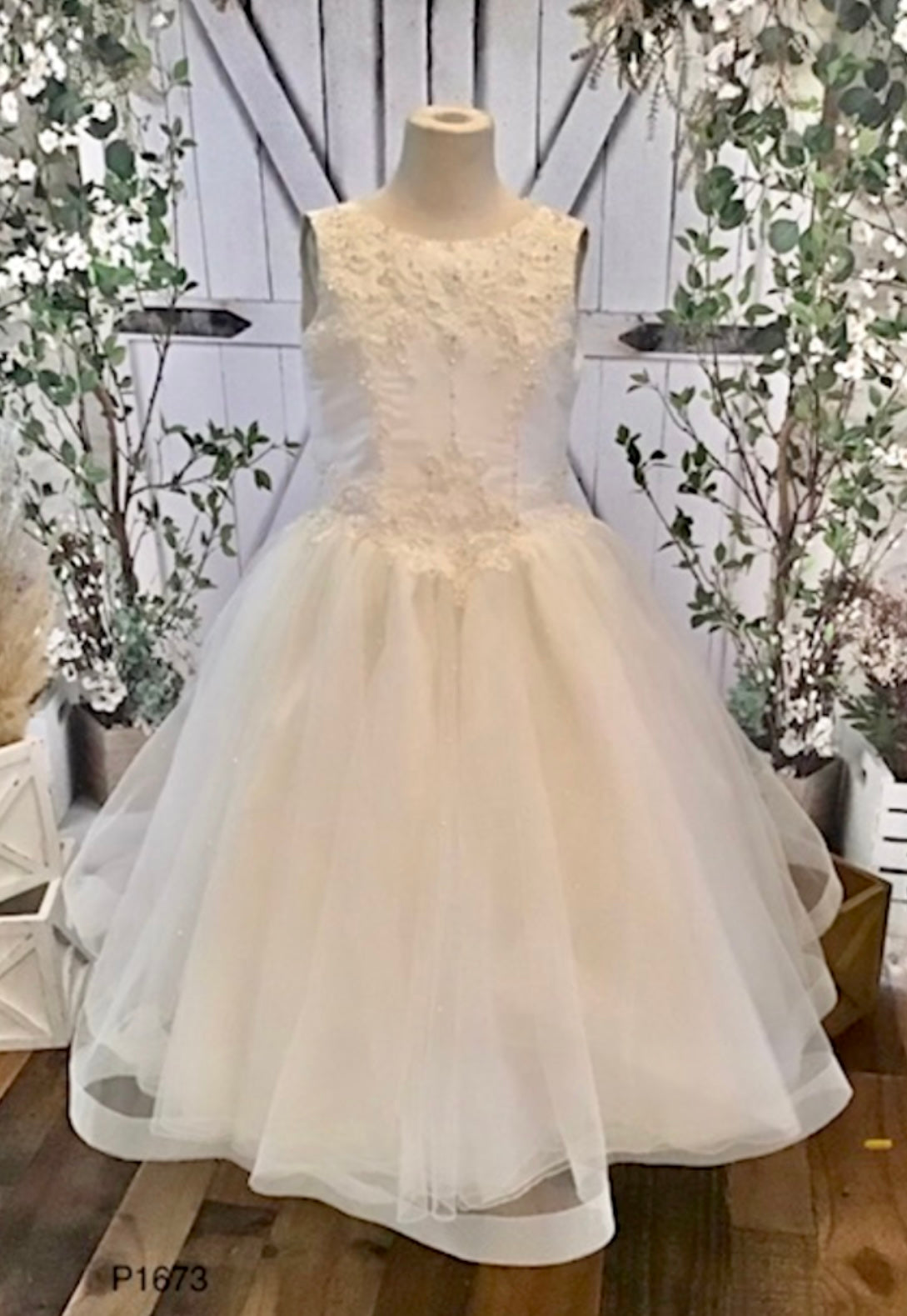 P1673 communion Dress by Christie Helene