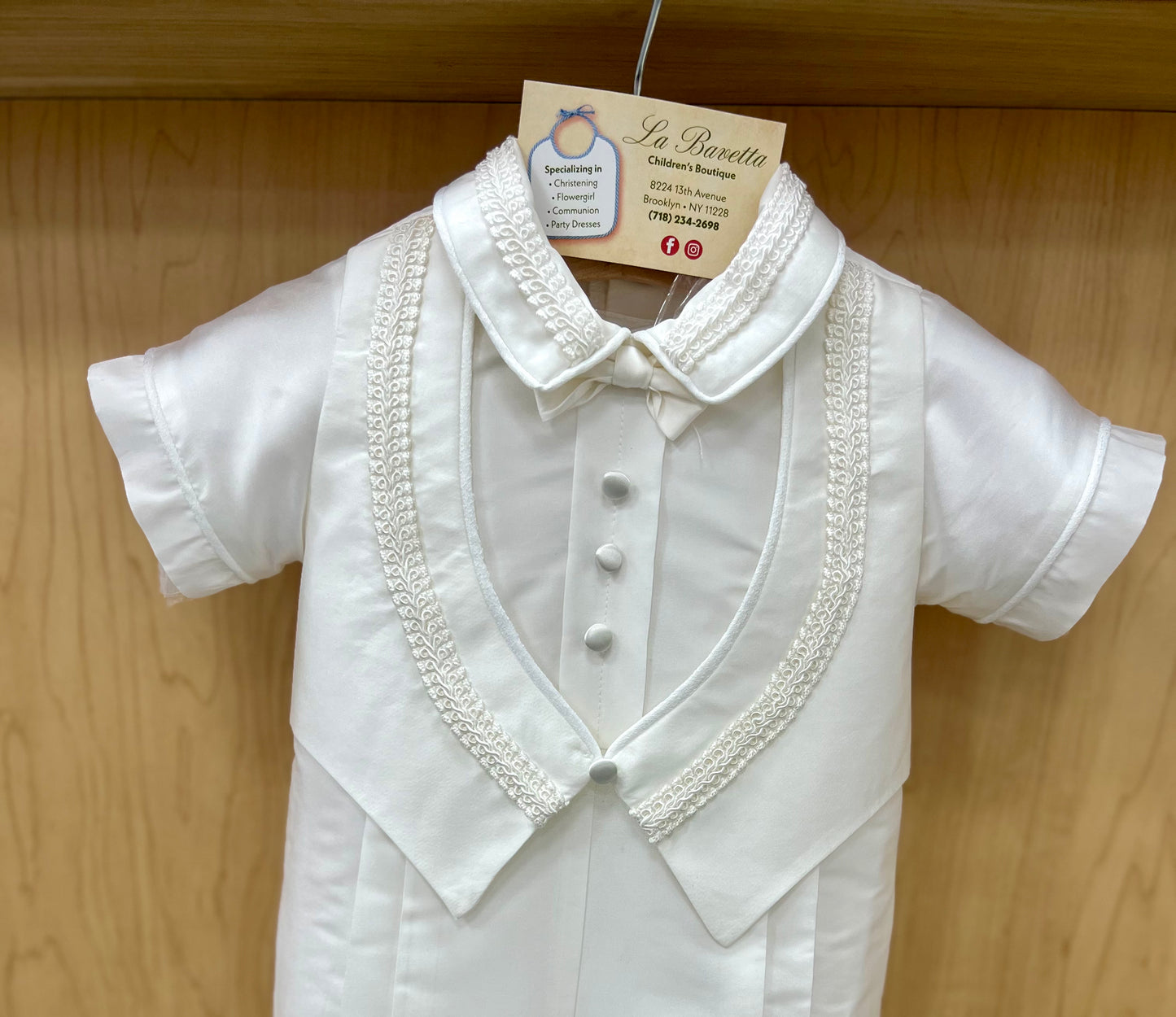 Piccolo Bacio Frankie christening/Baptism suit