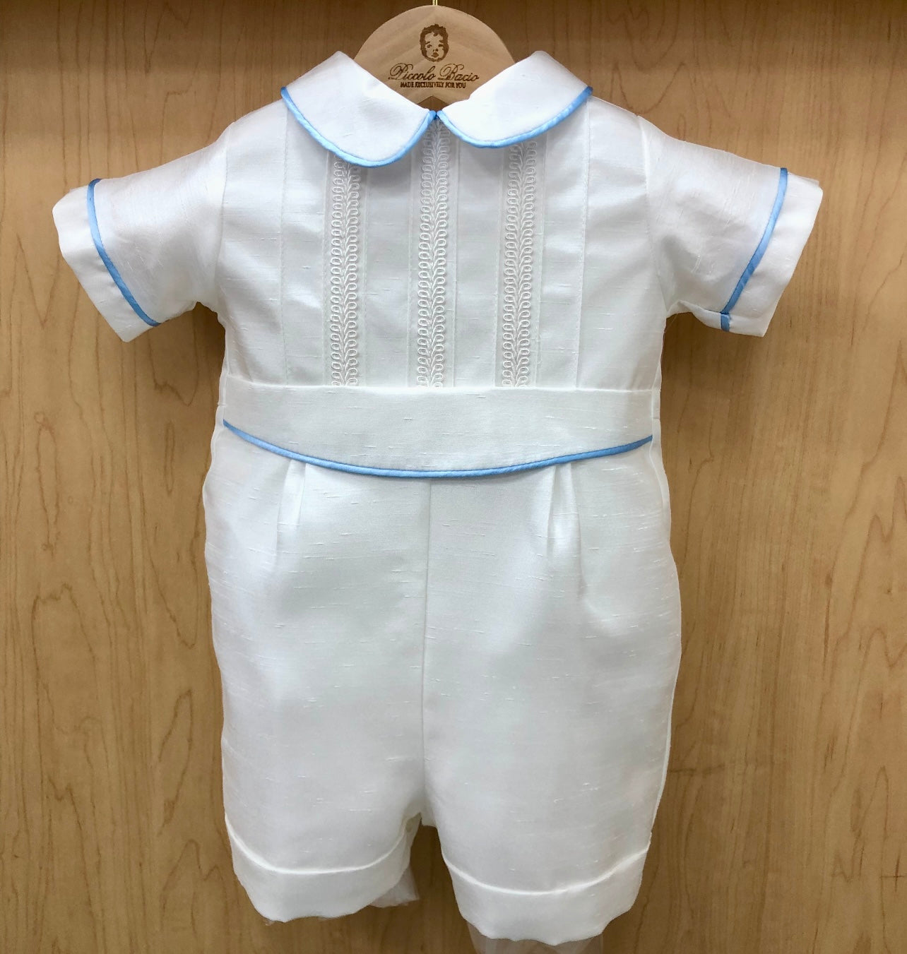 Piccolo Bacio Little Prince shorts baptism suit