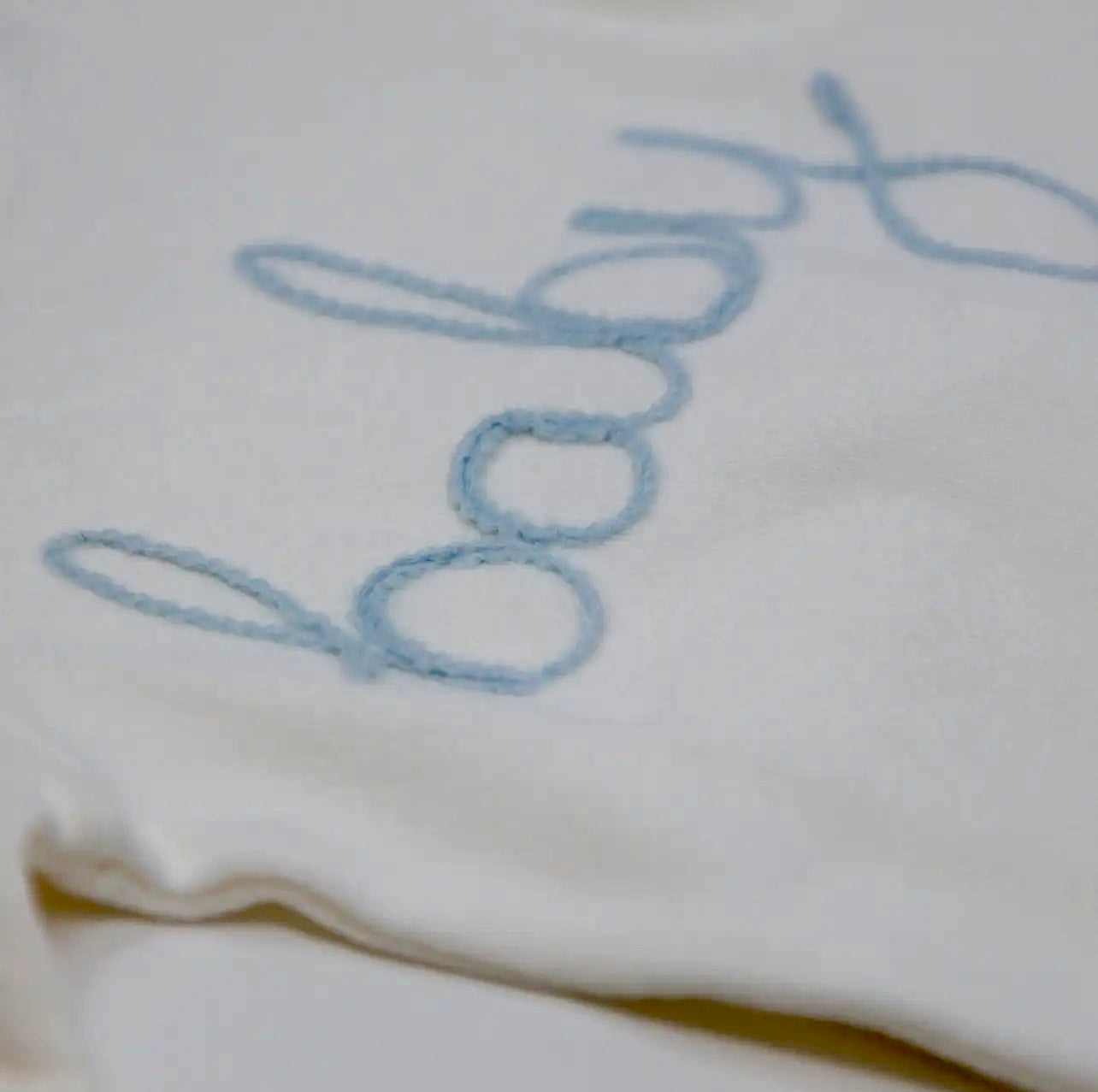 Oh baby “Baby”sky blue embroidered 2pc cotton pants set