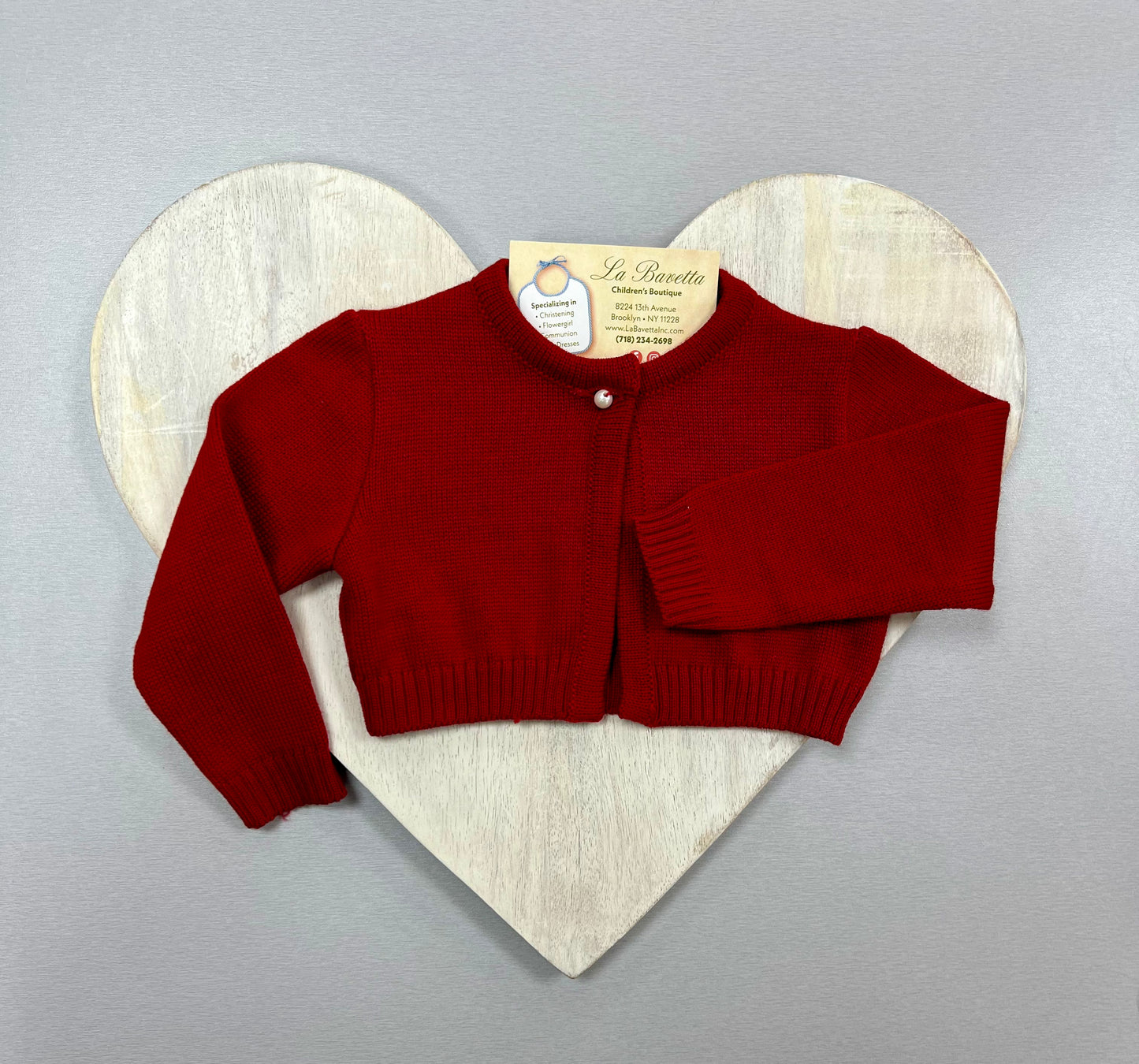 Bimbalo red Bolero sweater 6357