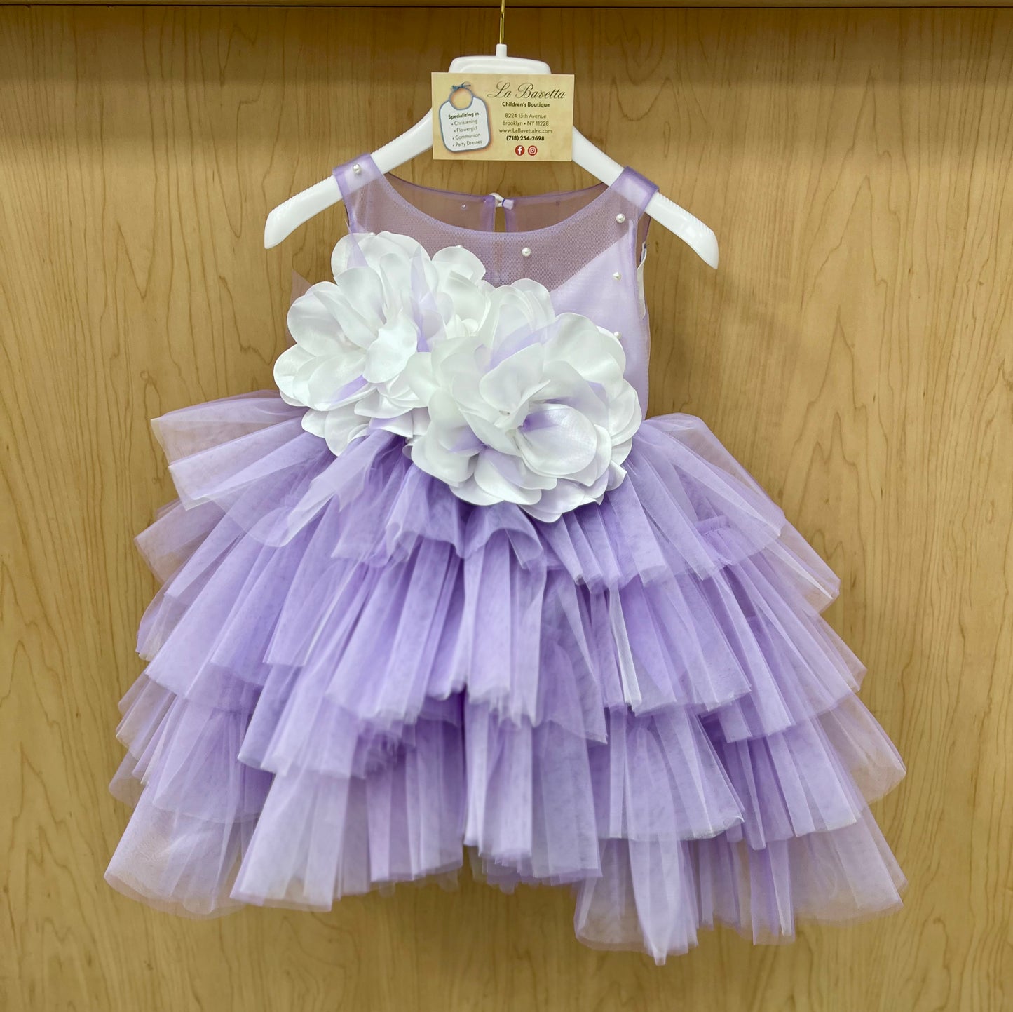 Baby girls purple 1st Birthday Dress Dolce Bambini 9785