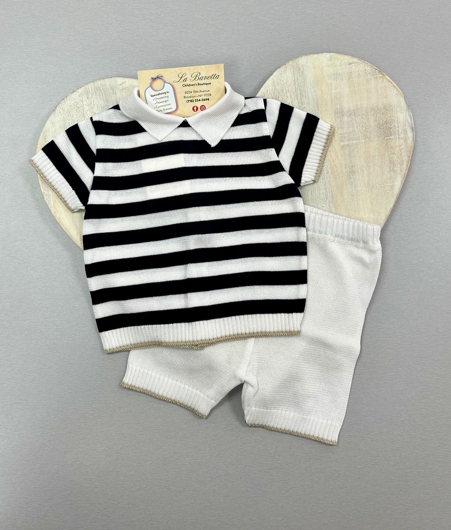 Bimbalo cotton knit Shorts set made in Italy