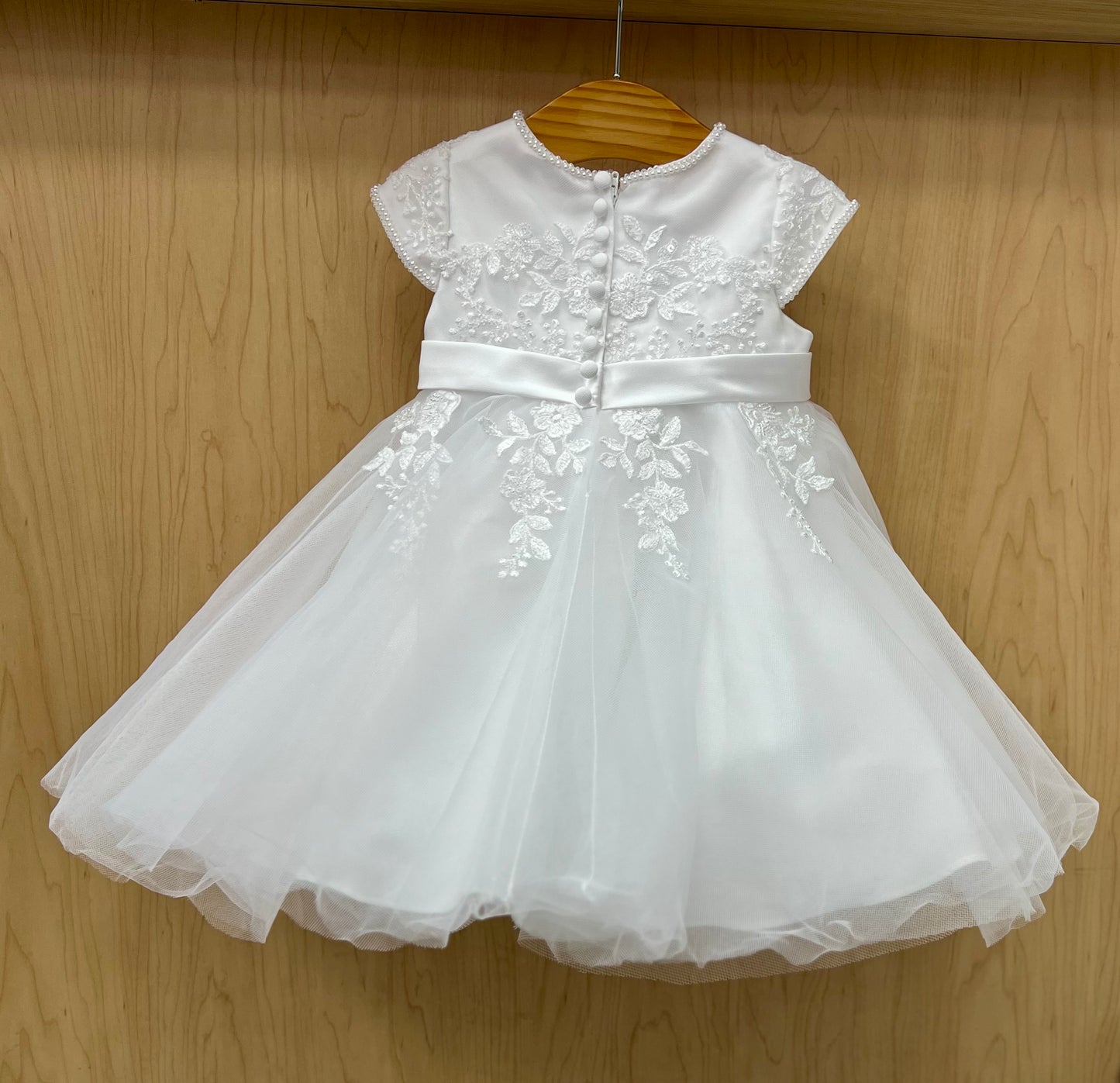 Sarah Louise White short special occasion Christening dress