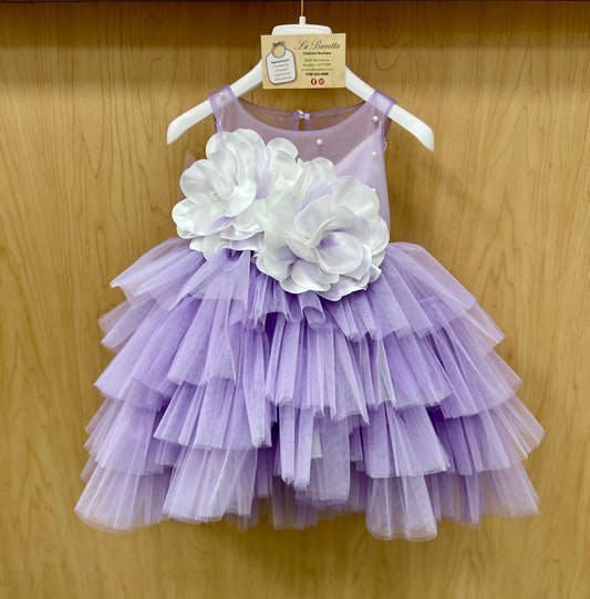 Baby girls purple 1st Birthday Dress Dolce Bambini 9785