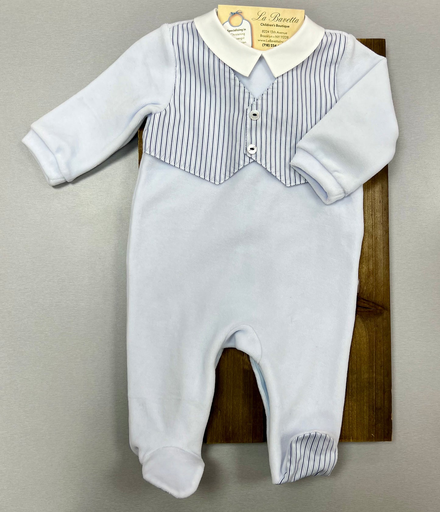 Baby boys cotton velour Romper 012506211-4