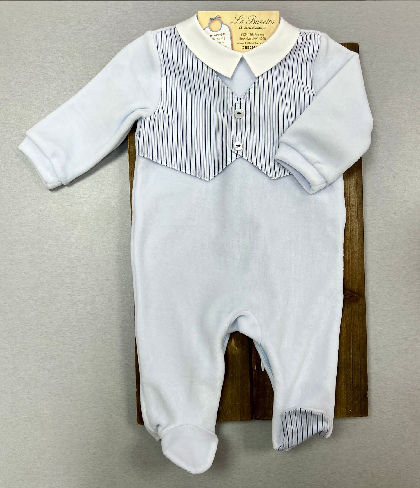 Baby boys cotton velour Romper 012506211-4