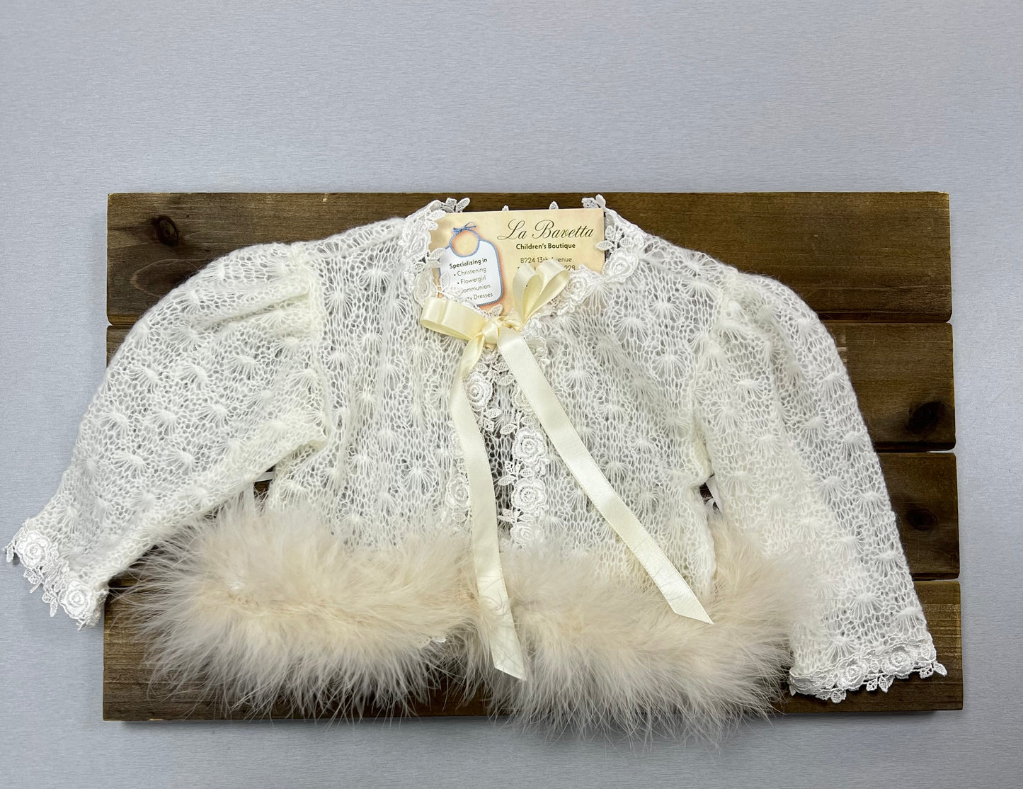 Katie Rose Bolero with Marabou Trimming