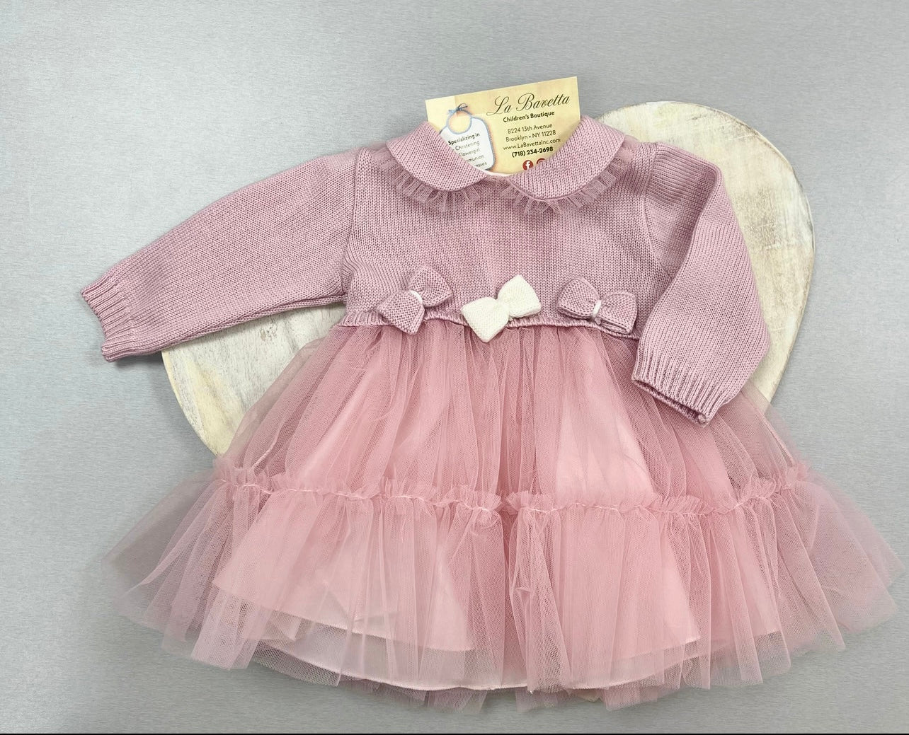 Bimbalo Little girls dress 7363 light mauve/Pink