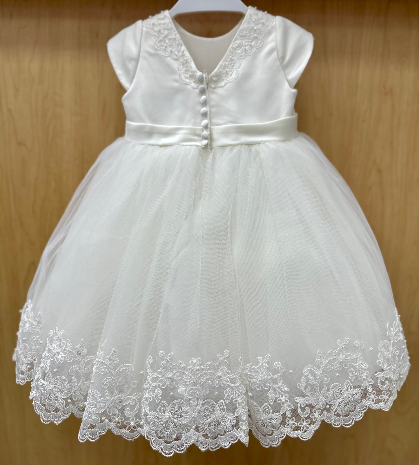 Sarah Louise Christian Baptism dress with Bow | Christening | La Bavetta