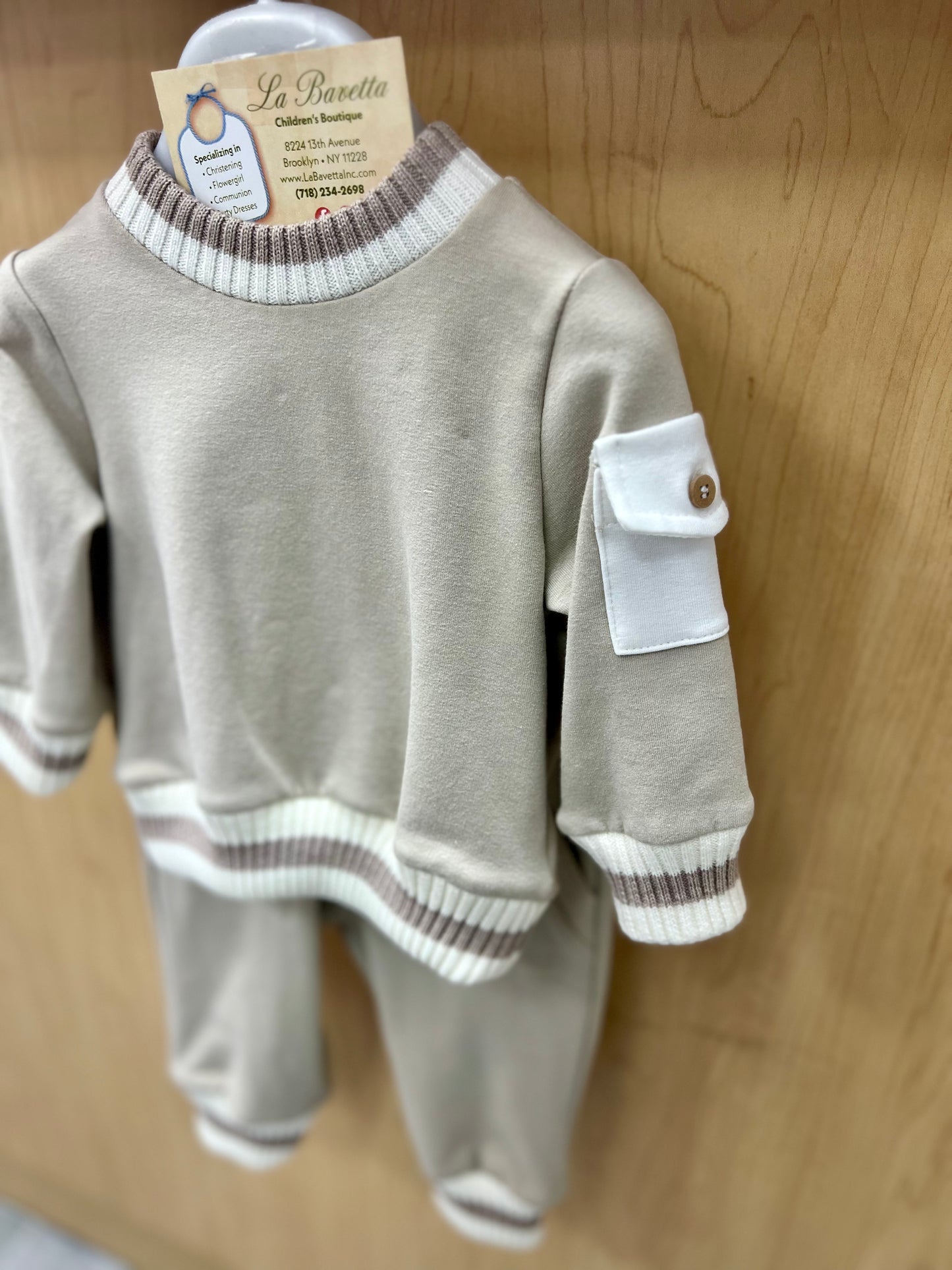 Ivory /Tan soft Jogger Made In Italy
