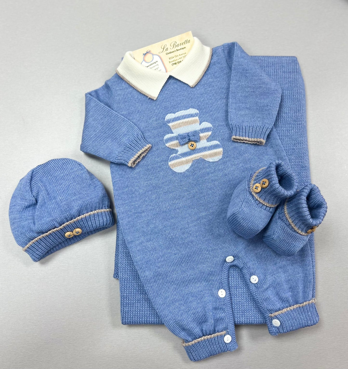 Baby boy take me home set made in Italy 6783