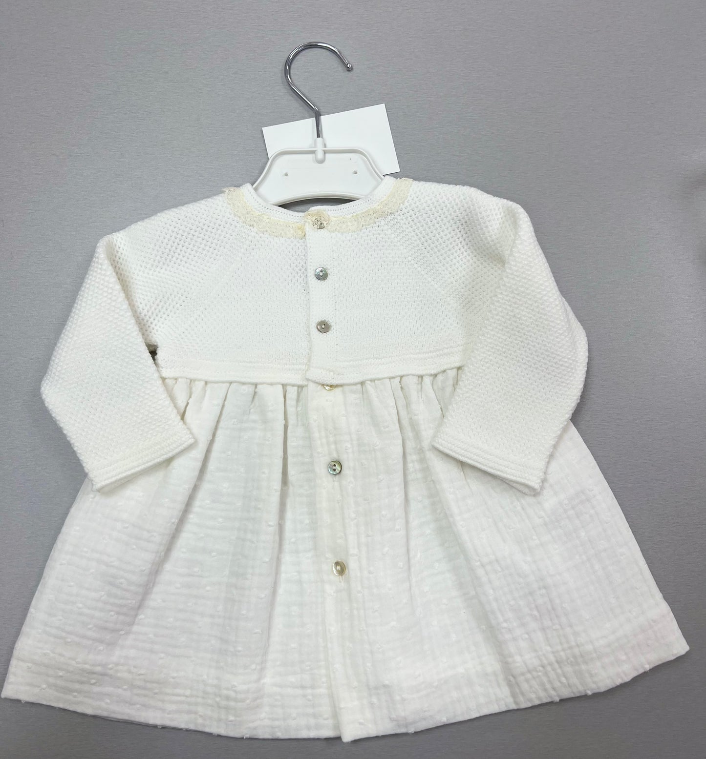 047-30199 white Baby girls Dress
