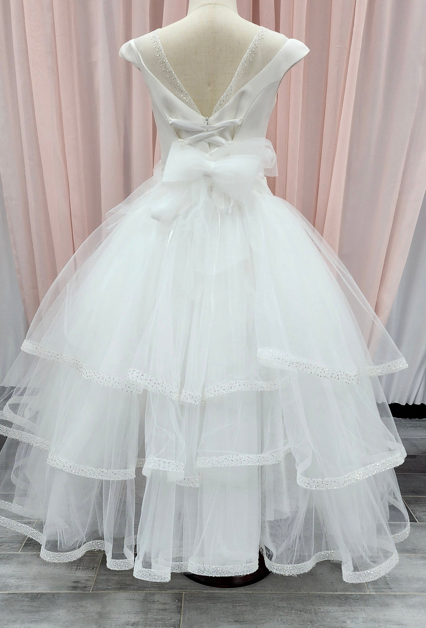 Michelina Bimbi Communion Dress with satin bodice