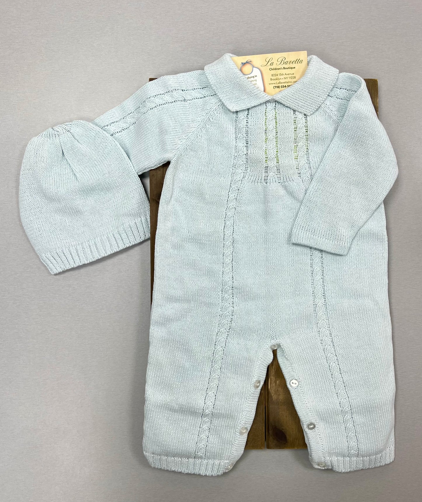 Baby Boy light blue romper Agustin