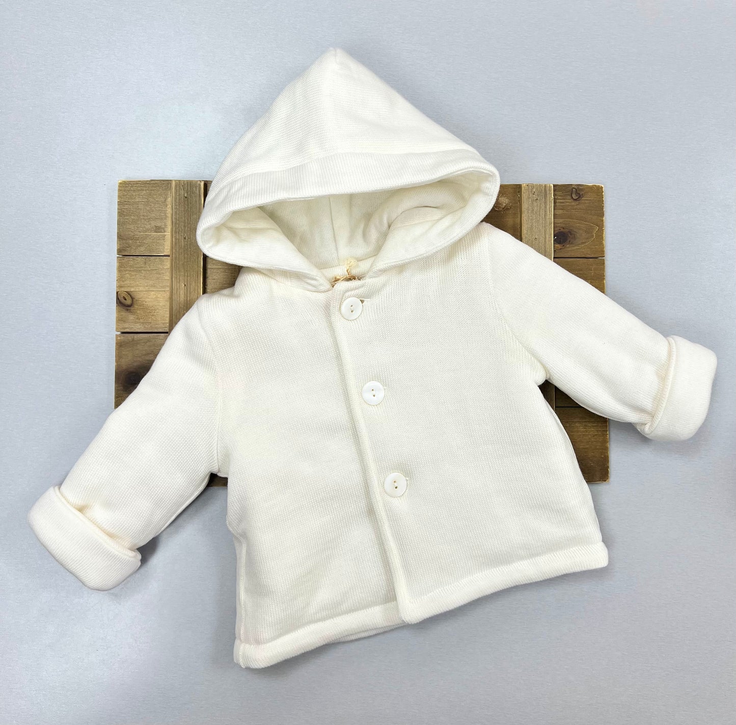 Baby Boys wool ivory Jacket Made In Italy