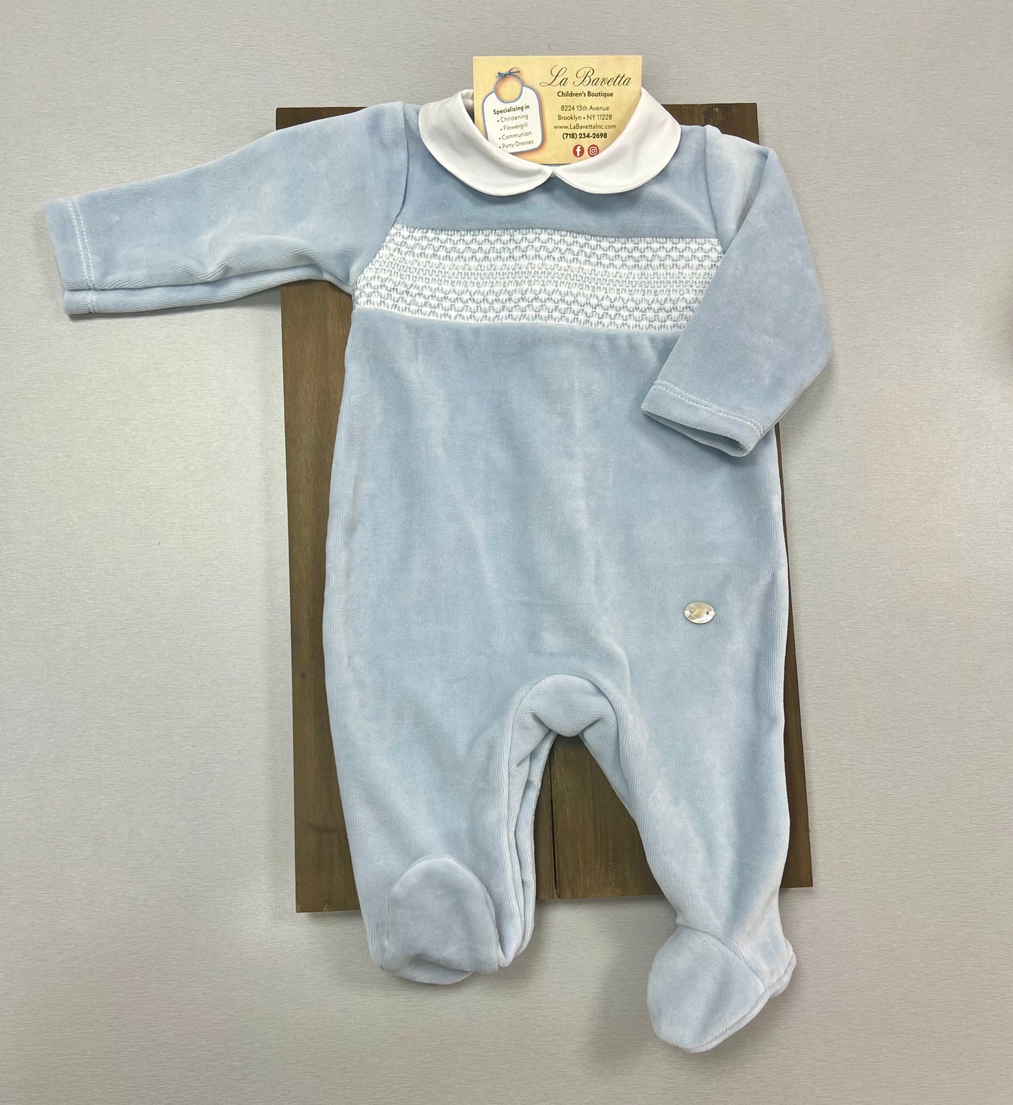 Luxe Velvet Romper for Baby Boys