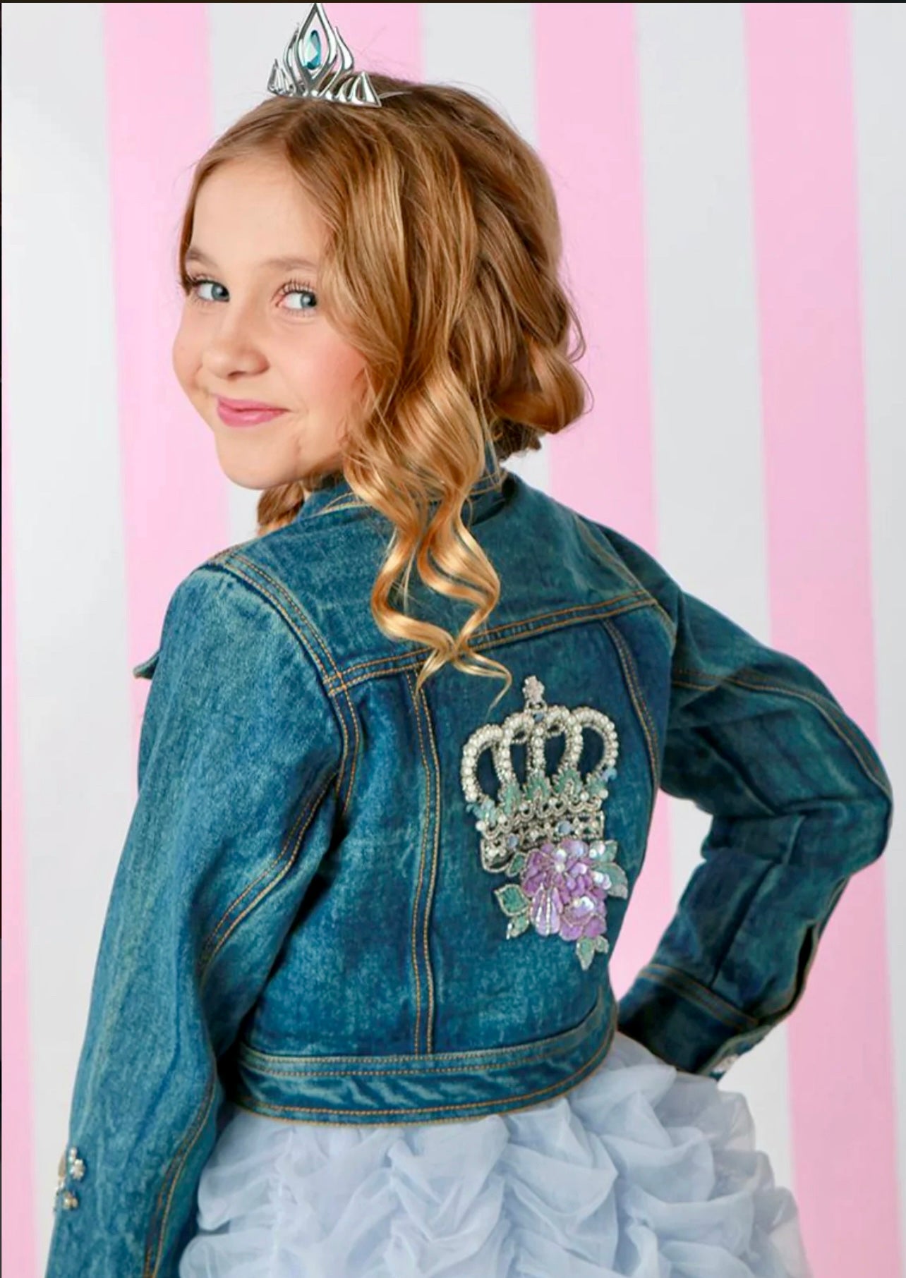 Princess Denim jacket by ooh la la couture