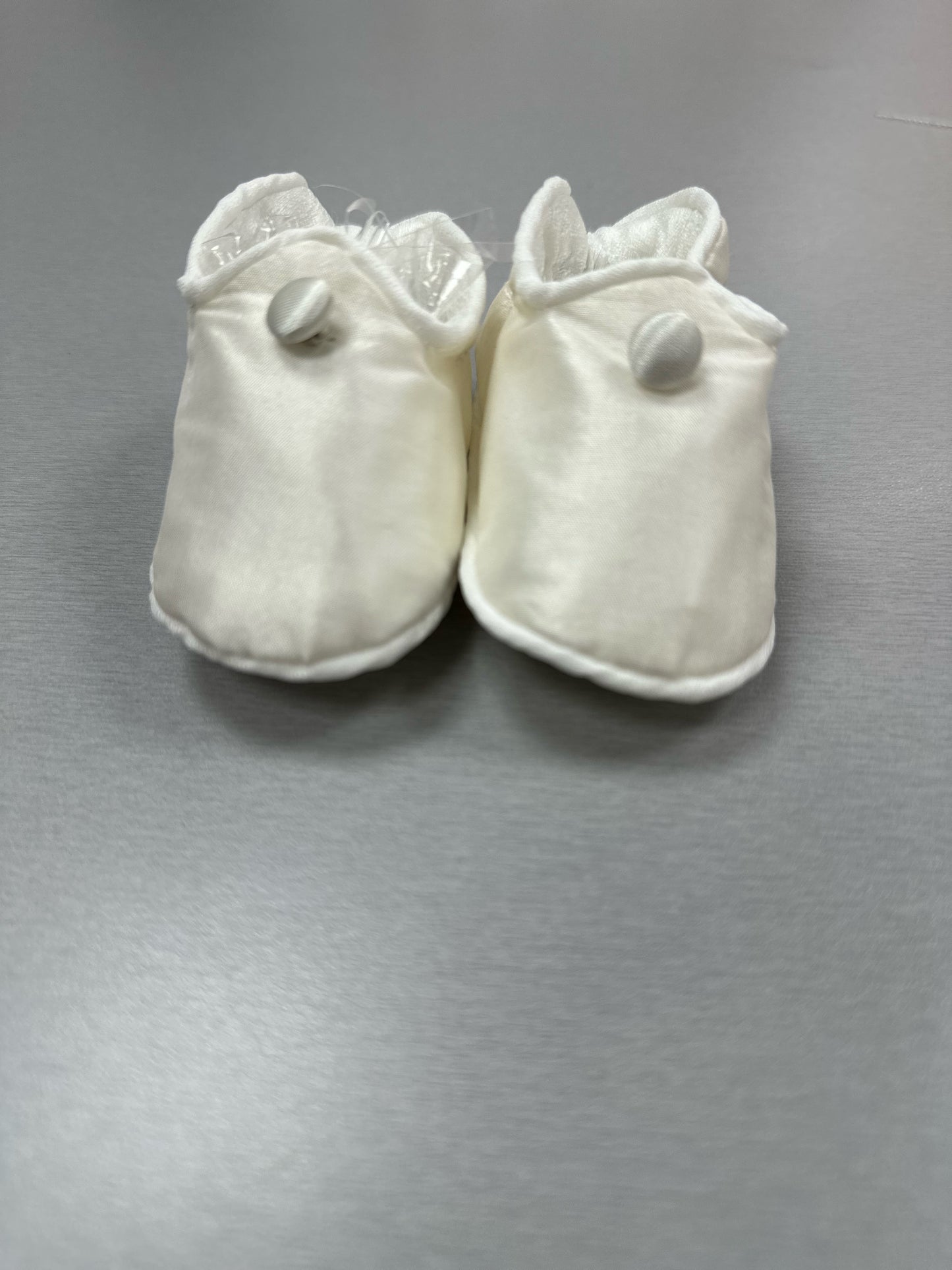 100 % silk christening booties