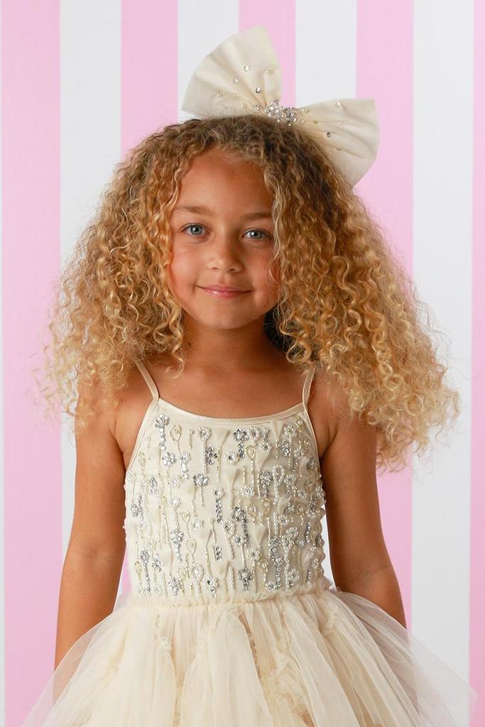 Ruby red or ivory bow by ooh la la couture