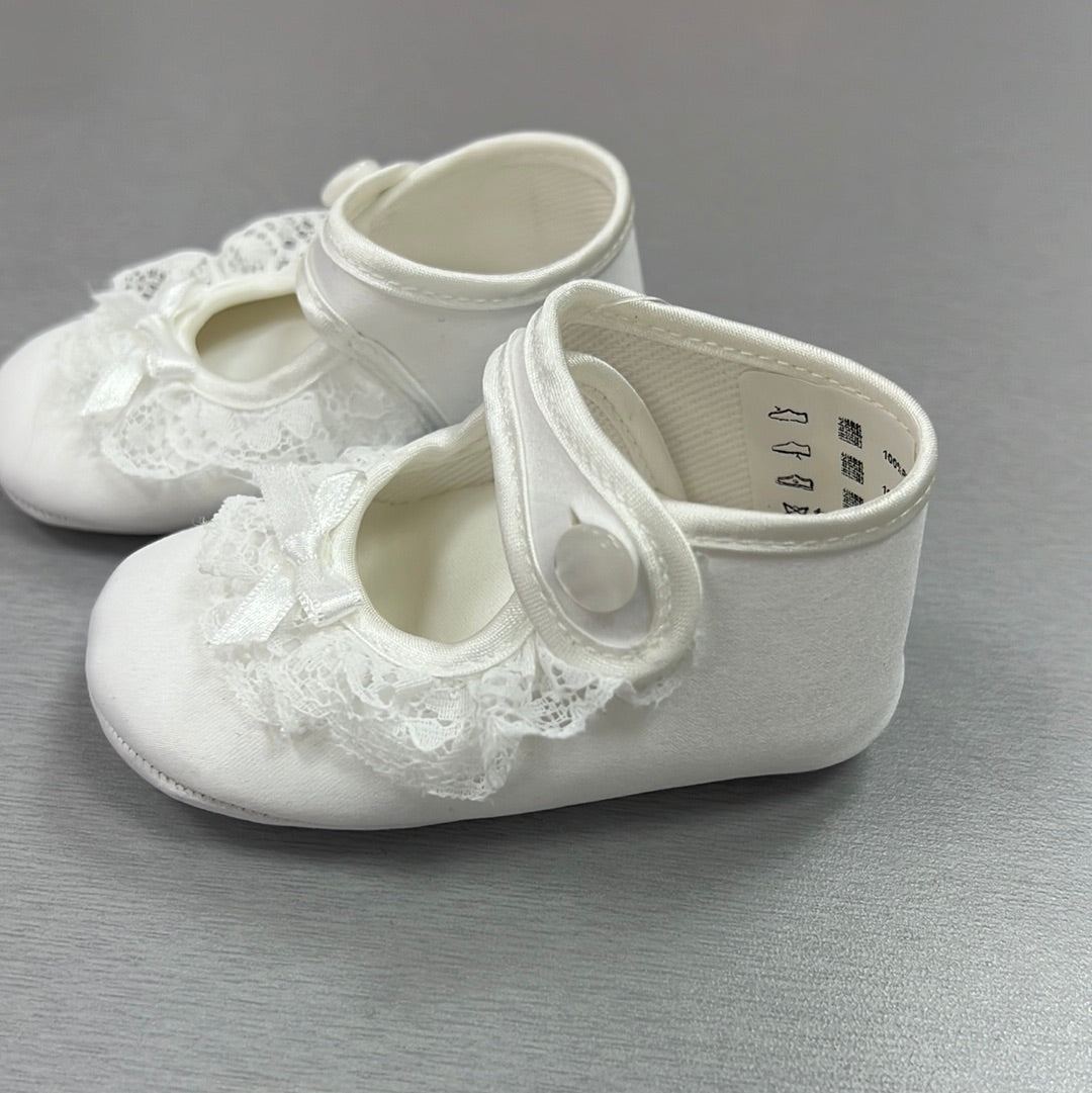 Christening White Lace Shoes