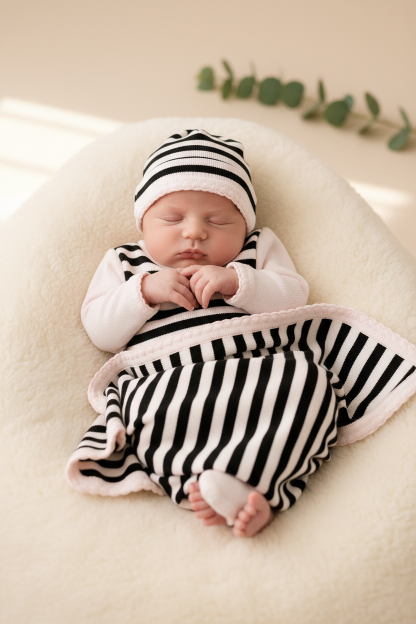 Classic Stripe Take-Me-Home Set — Baby Girl