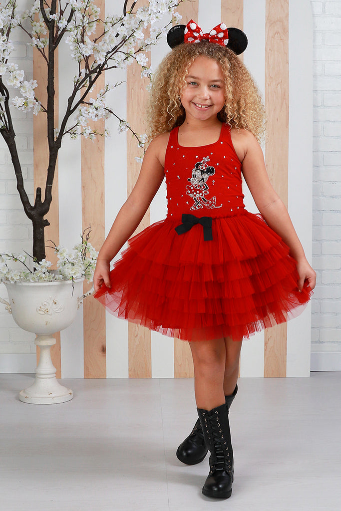 Minnie Ruby Red Rhinestone Tutu Dress
