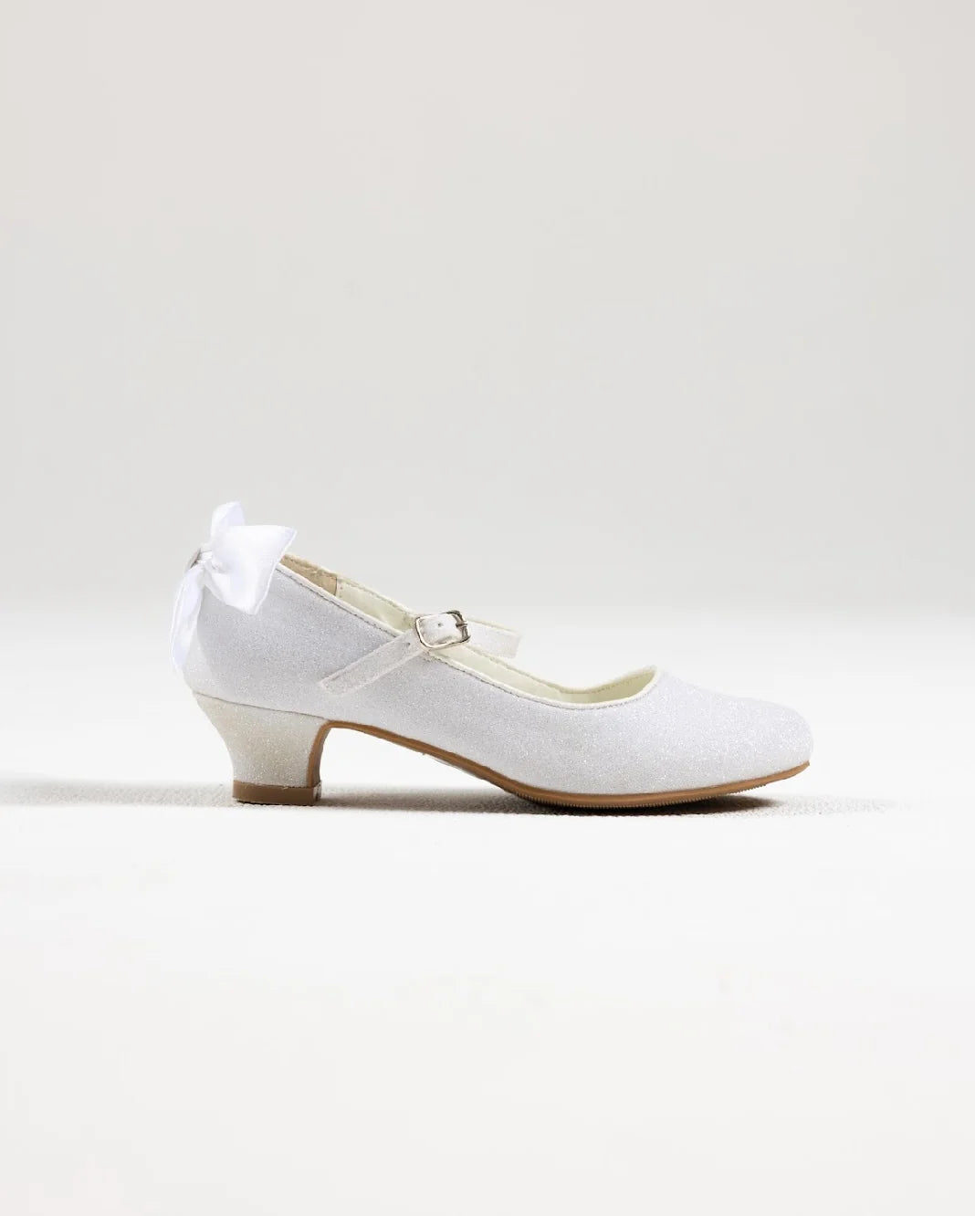 Sparkly white communion shoes