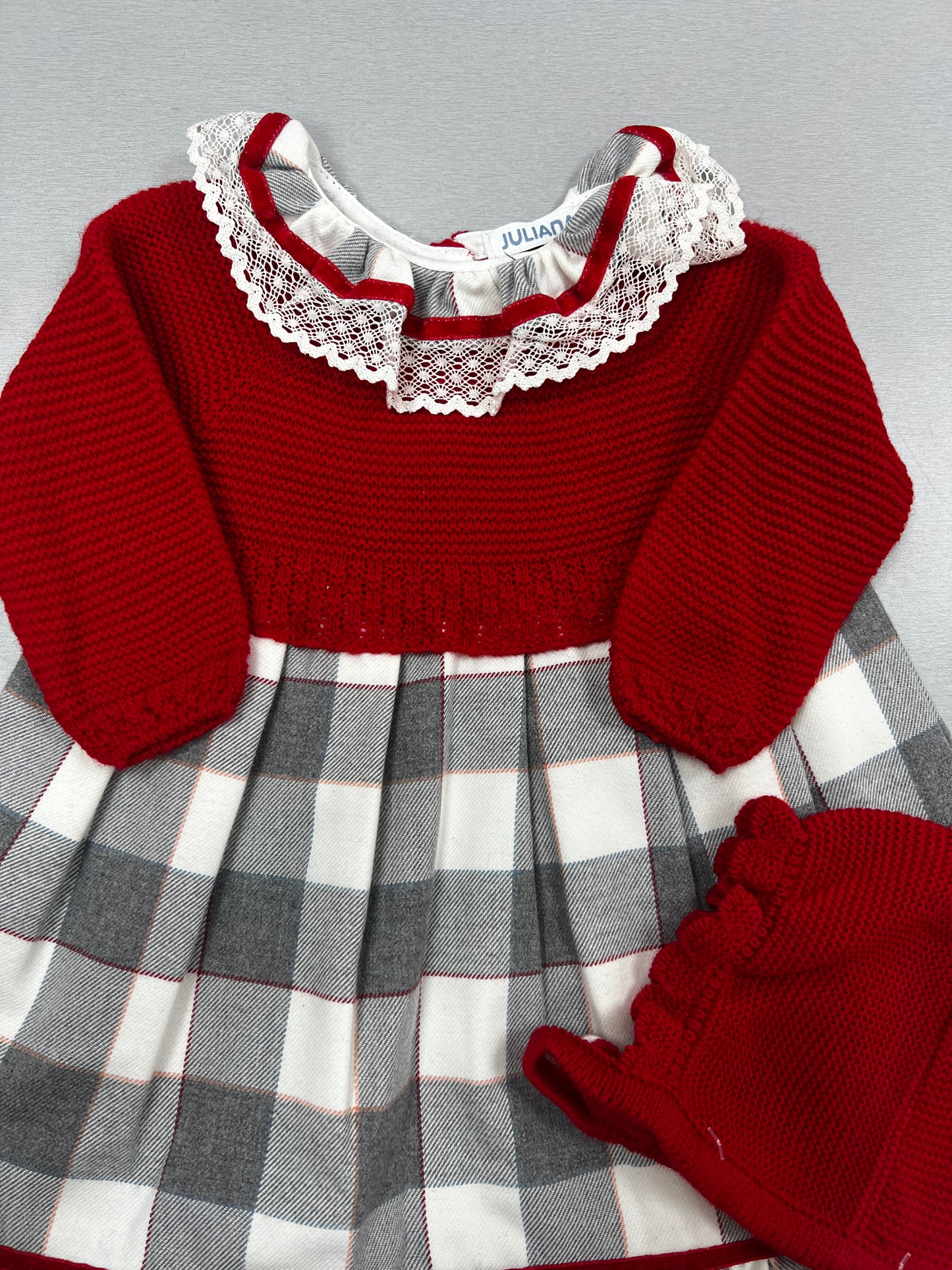 Red Knitte Top Holiday Season Girl Dress