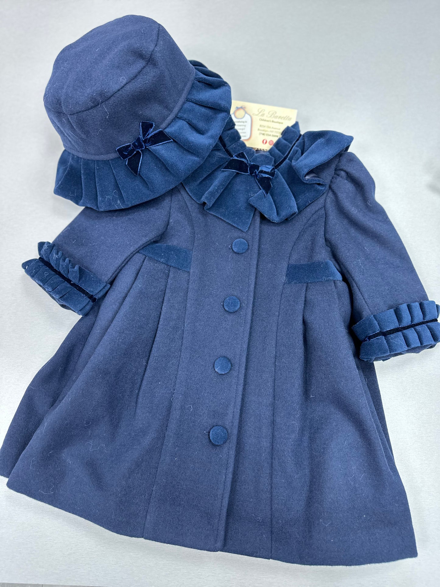 Red or Navy Blue girls wool coat
