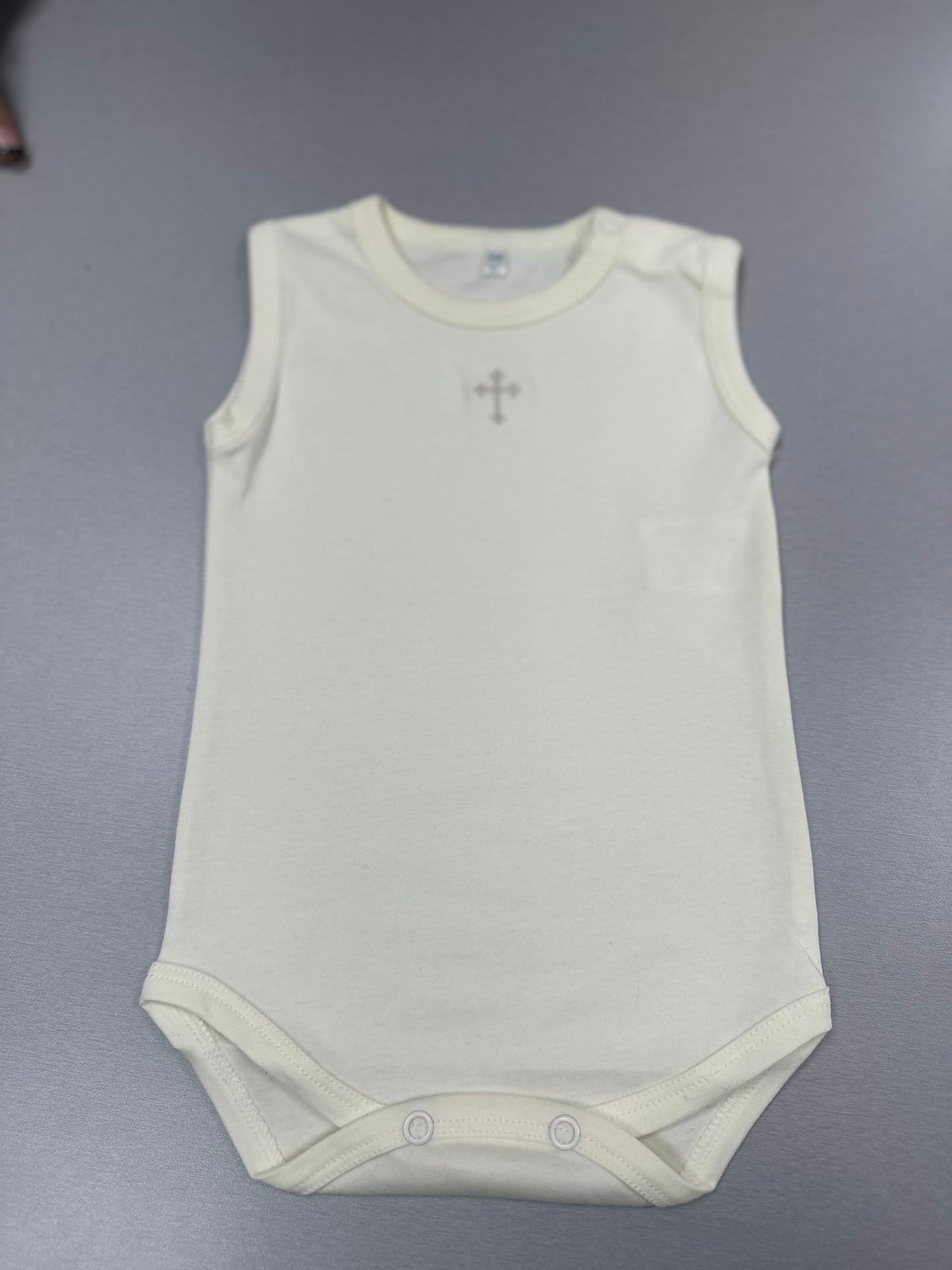 Boys Onsie with embroided cross