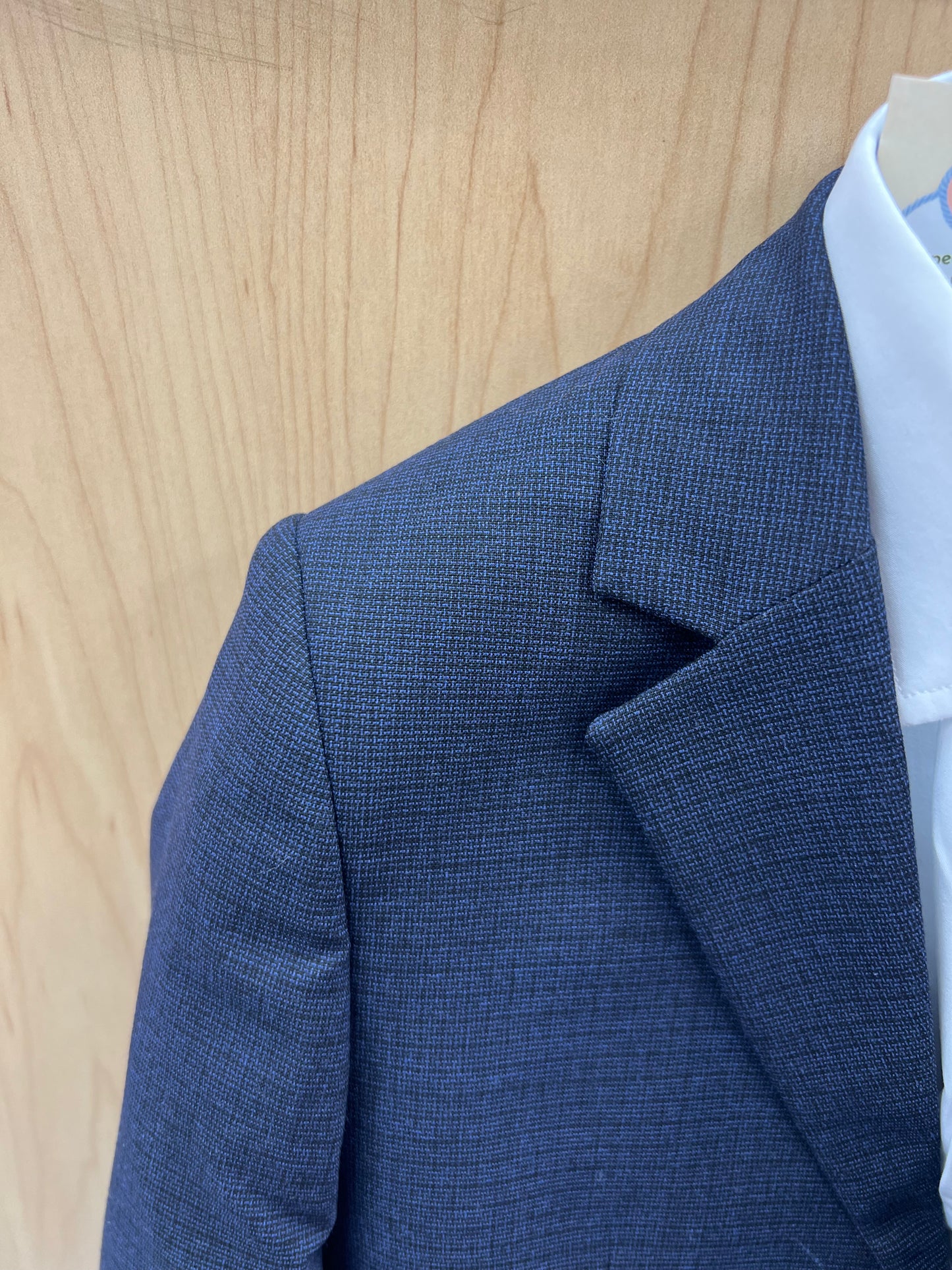 Boys Navy Textured suit Leo & Zachary