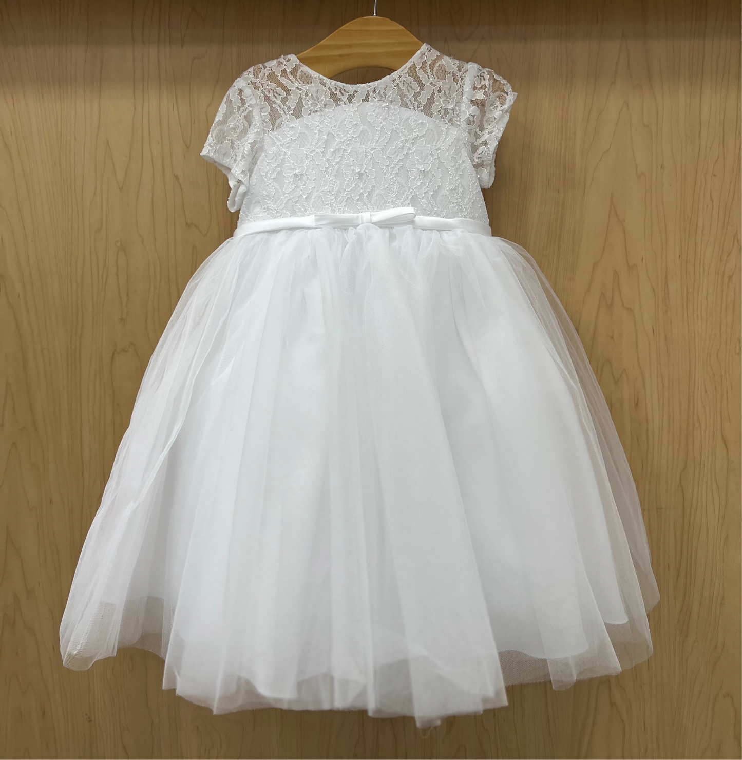 Sarah Louise christening dress white lace top