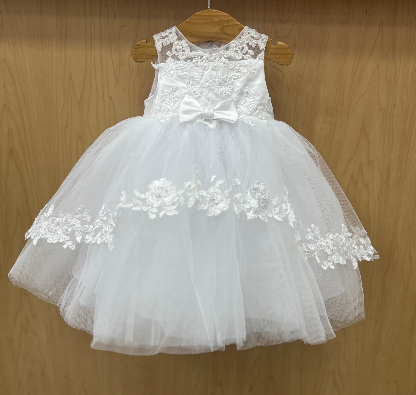Sarah Louise short Christening Dress White